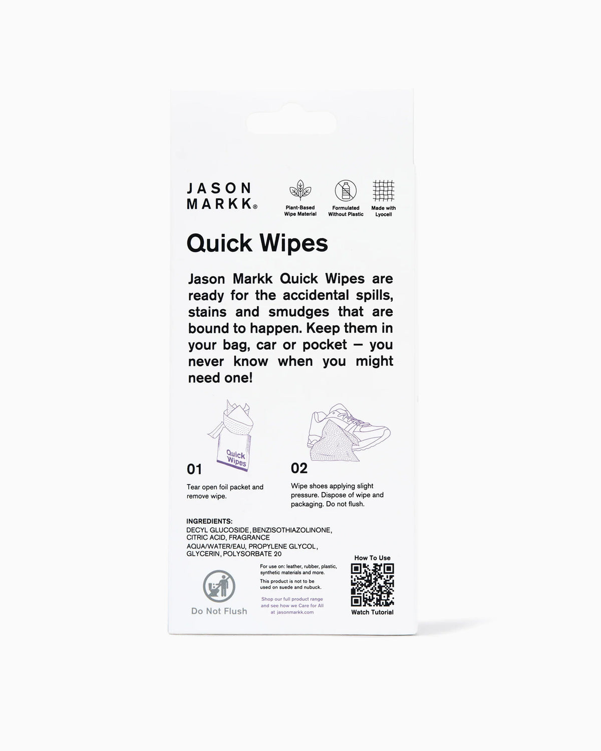 Cleaning & Care Jason Markk Quick Wipes Unisex Cleaning & Care (12 Pack) - JM130710