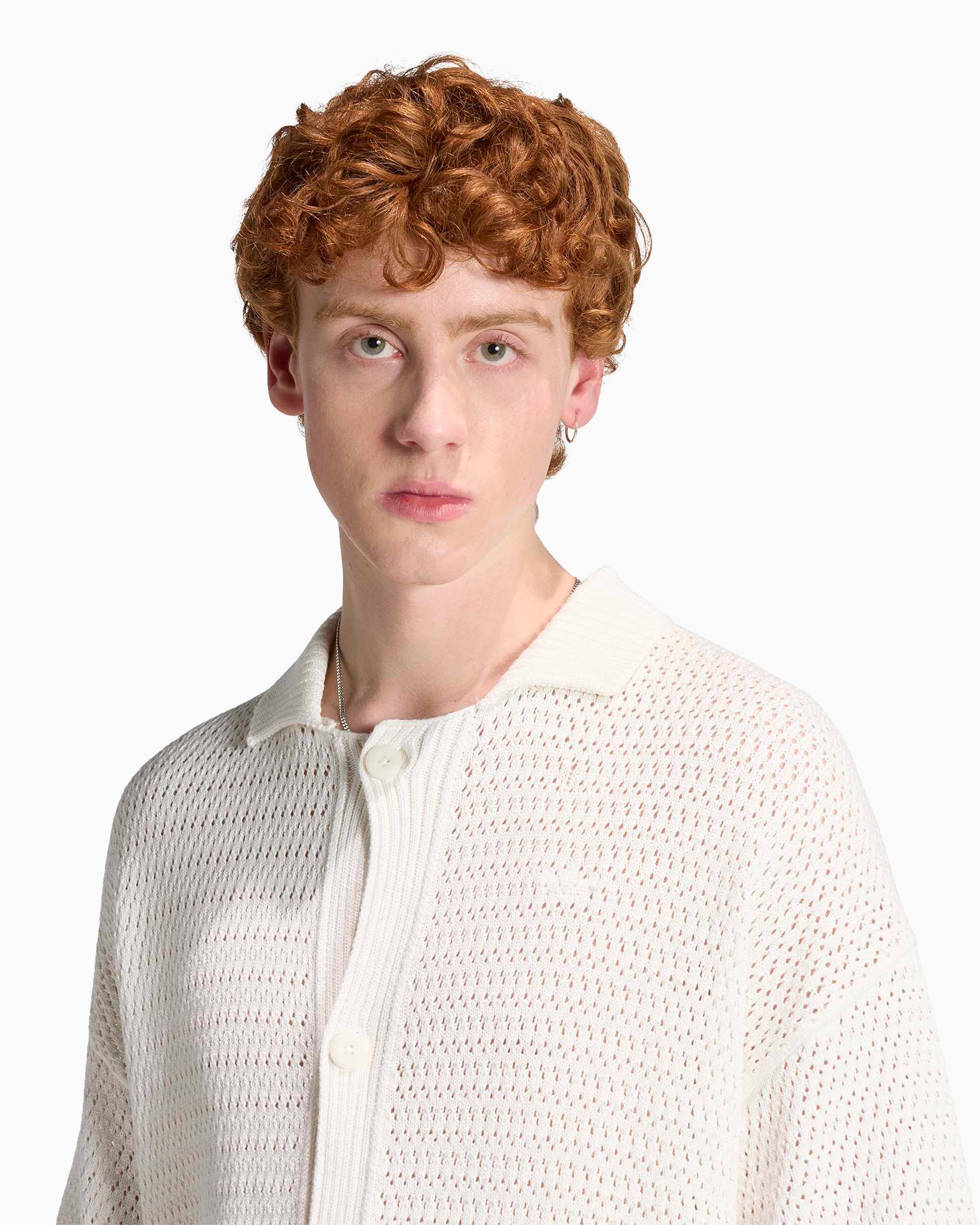 Jackets Coats adidas Originals "Munich" Crochet Logo Relaxed Men's Cardigan - KR9096
