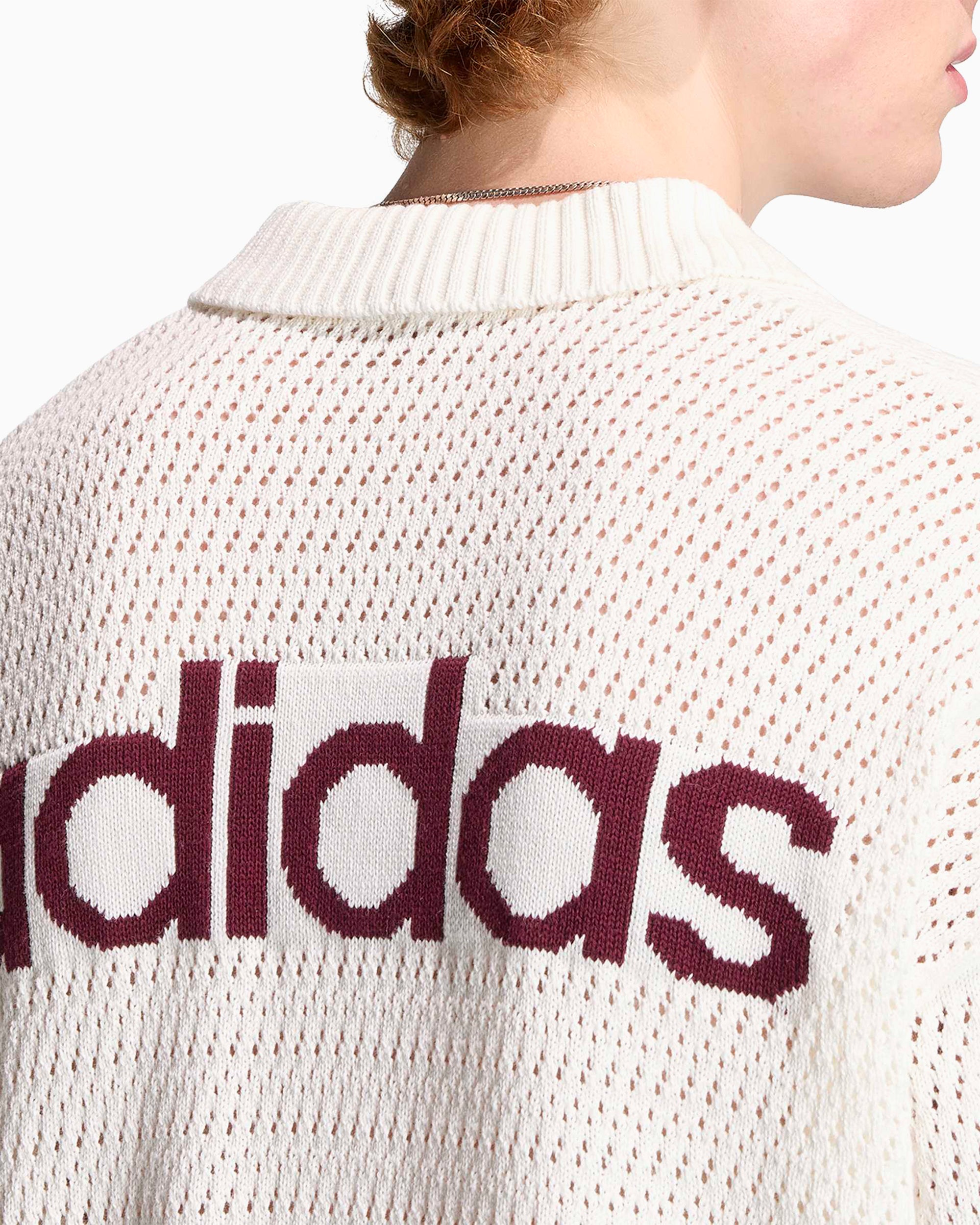 Jackets Coats adidas Originals "Munich" Crochet Logo Relaxed Men's Cardigan - KR9096