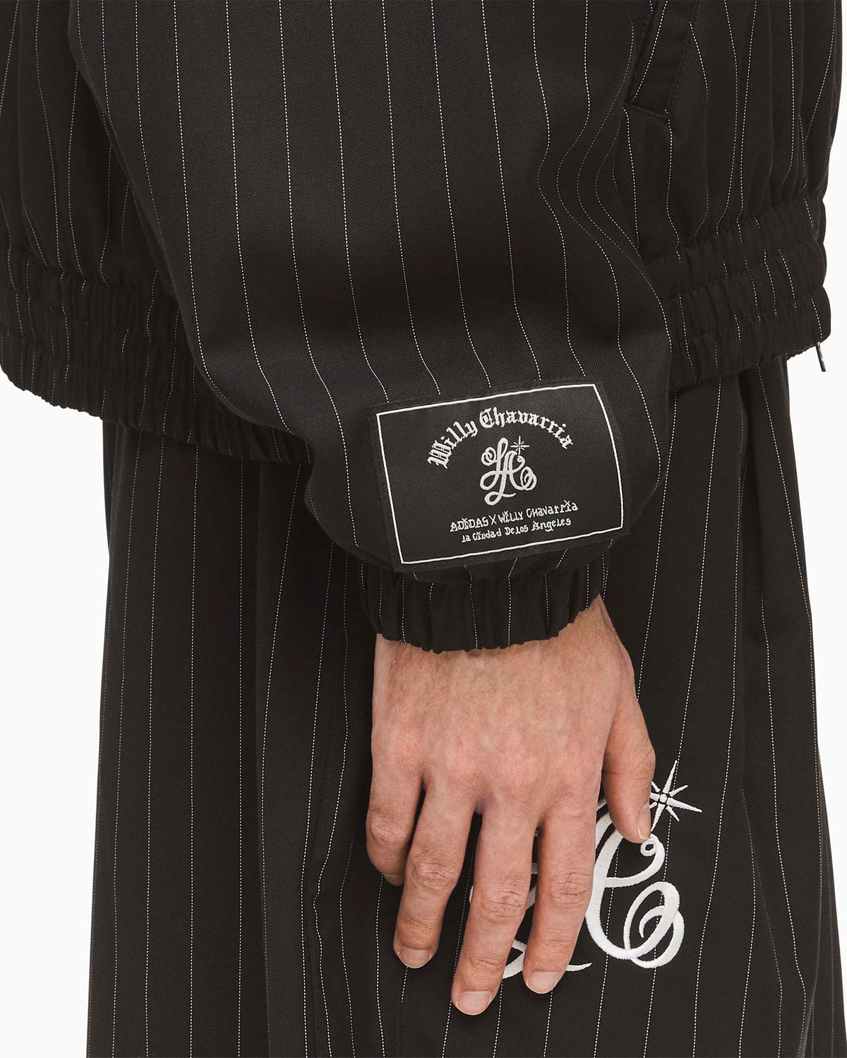 Jackets Coats adidas Originals x Willy Chavarria Pinstripe Striped Boxy Men's Track Jacket - KR8696