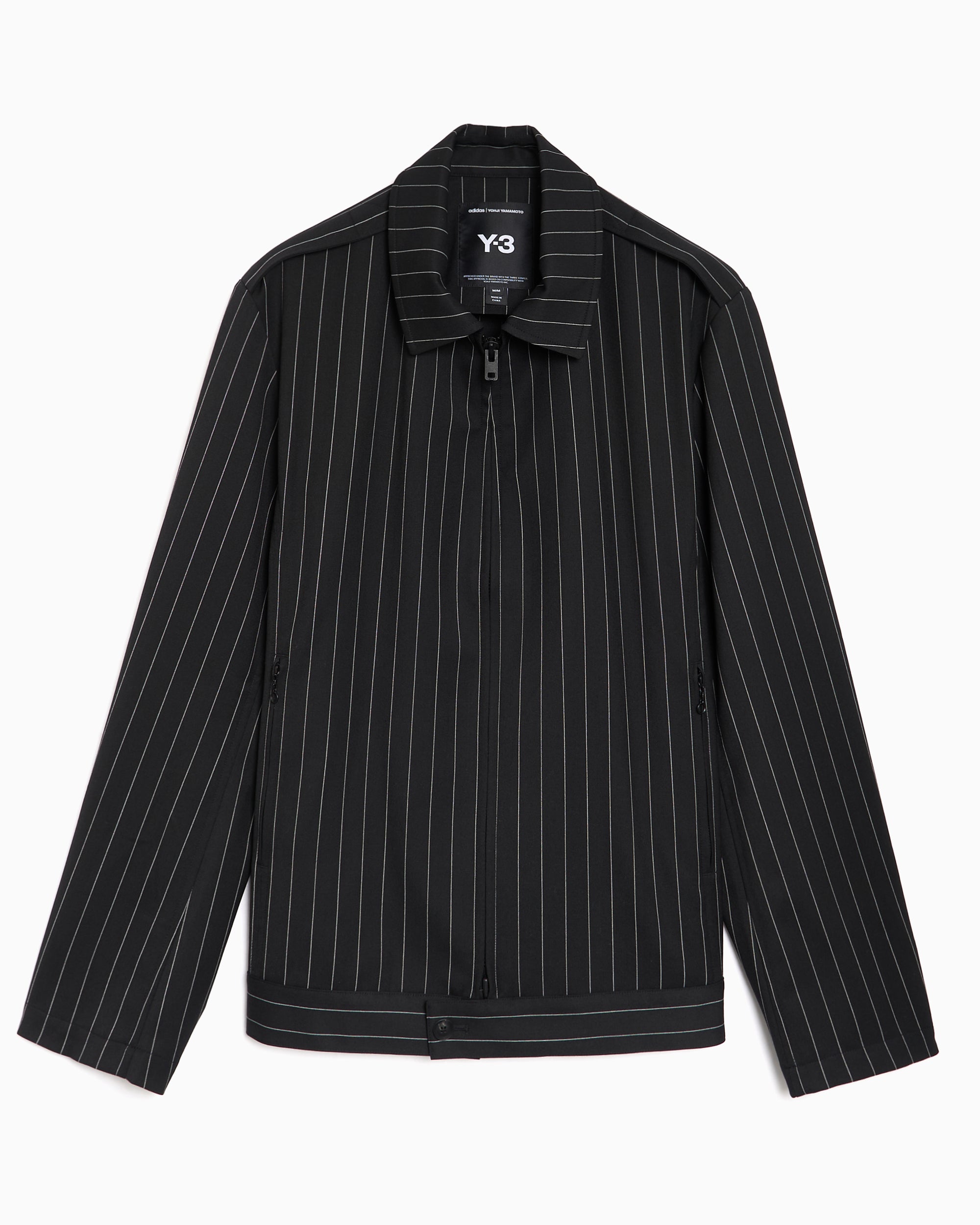 adidas Y-3 Refined Wool UT Relaxed gestreept Lichte Jas voor heren