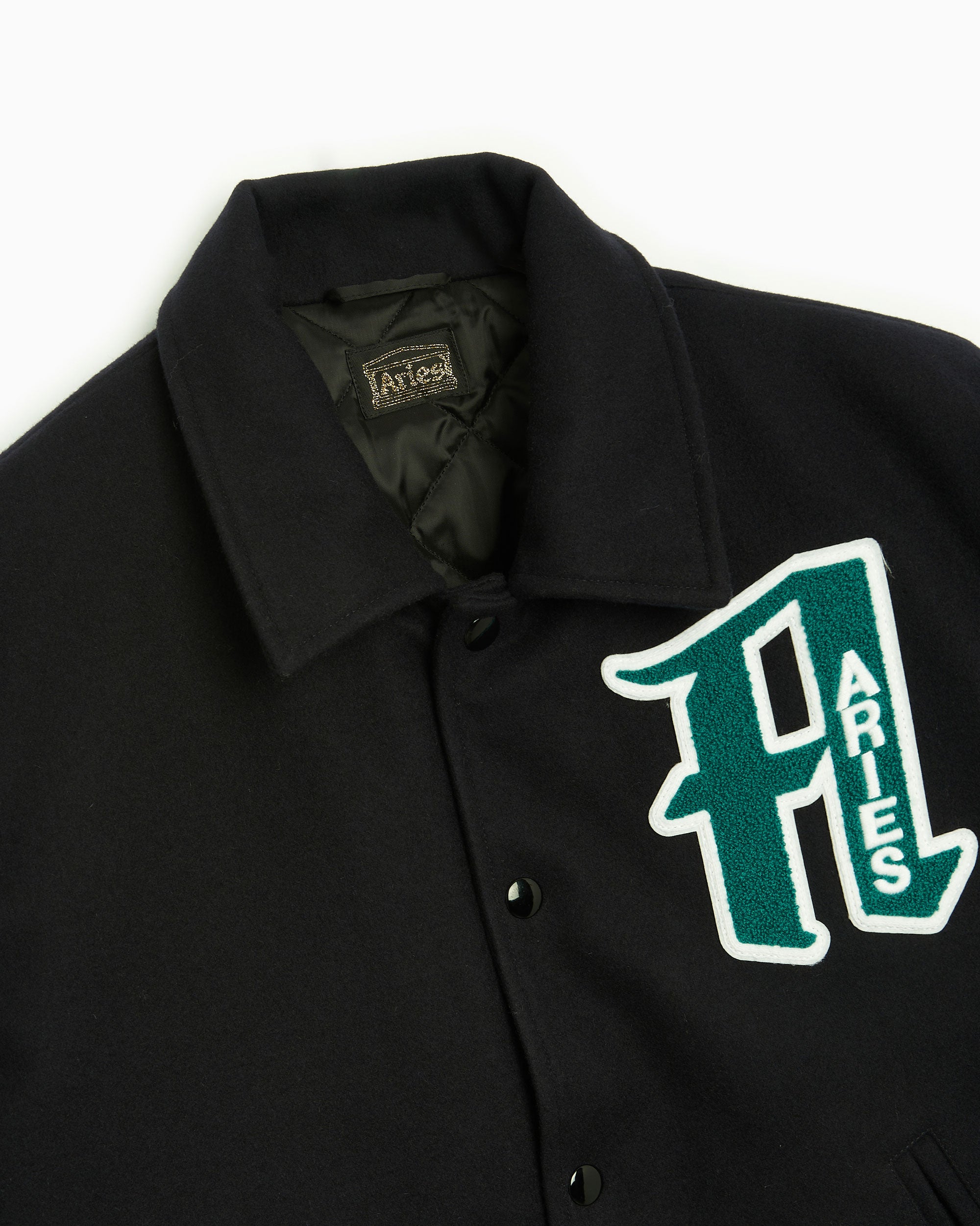 Jackets Coats Aries Unisex Wool Varsity Jacket Unisex Jacket - FUAR70201-BLK