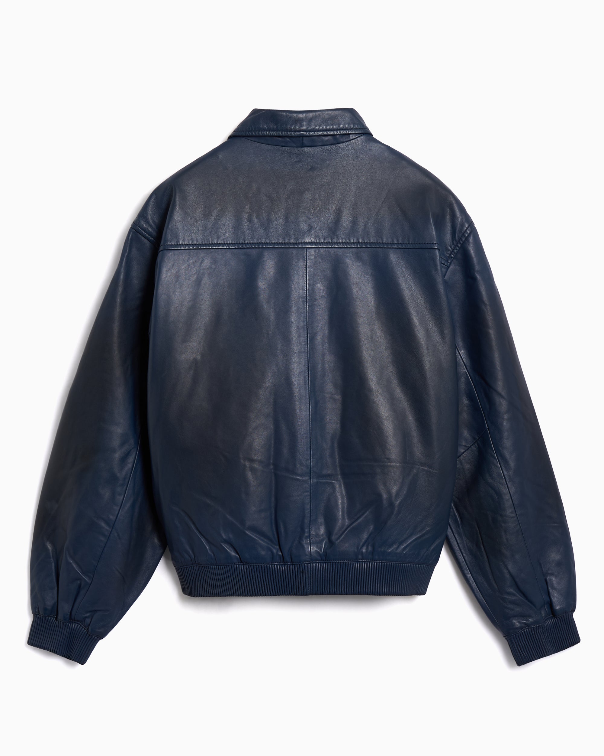 Jackets Coats Arte Antwerp Fade Leather Men's Bomber - AW25-143J-Navy