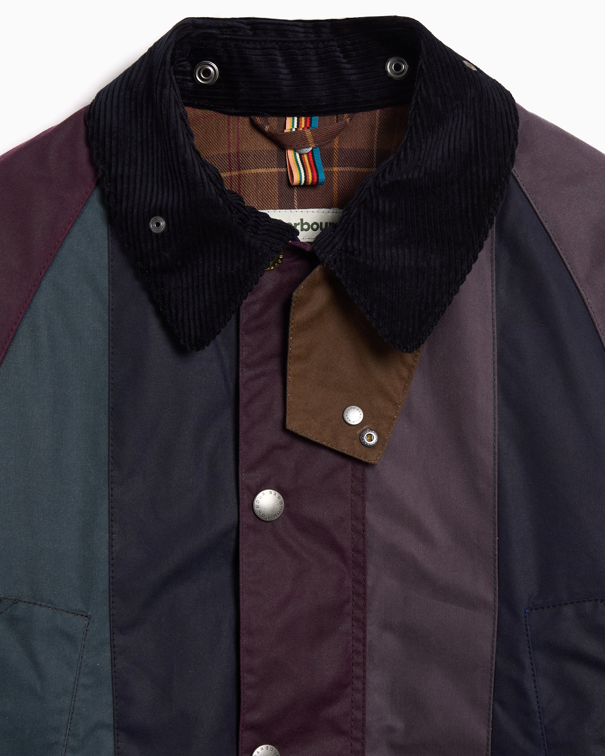 Jackets Coats Barbour x Paul Smith OS Bedale Wax Striped Oversize Men's Rain Jacket - MWX2518MI11