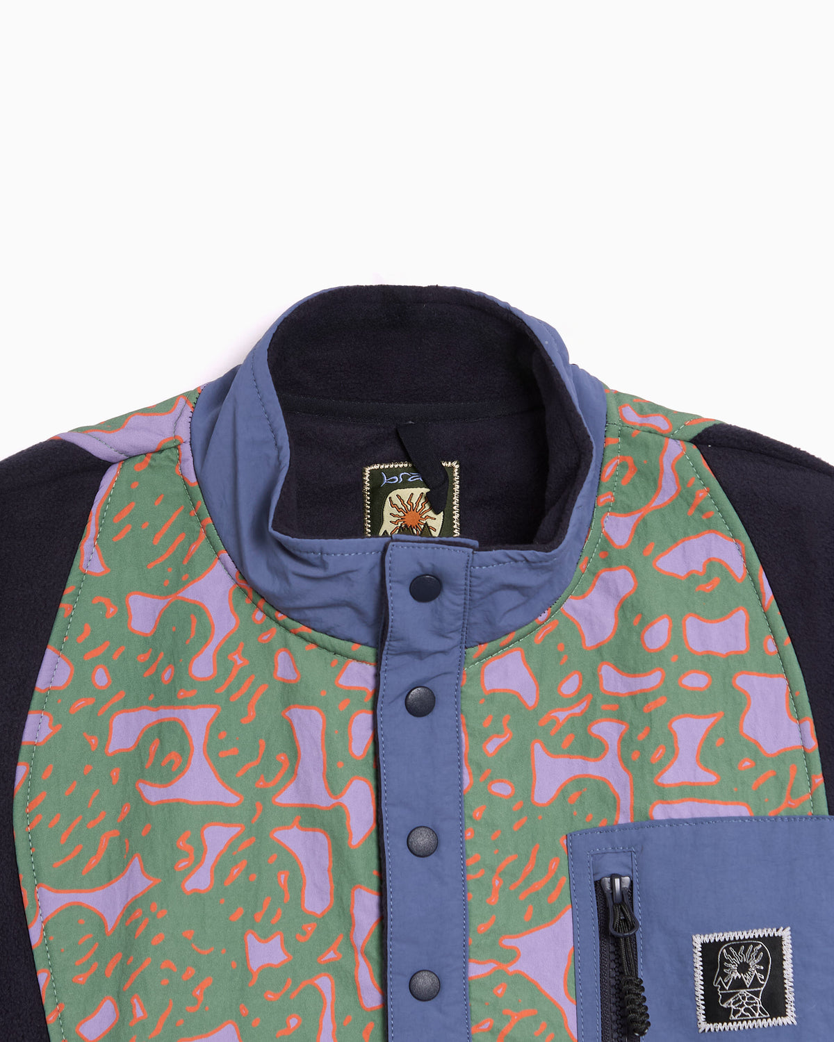 Jackets Coats Brain Dead Geo Camo Men's Fleece Jacket - F26O02005249