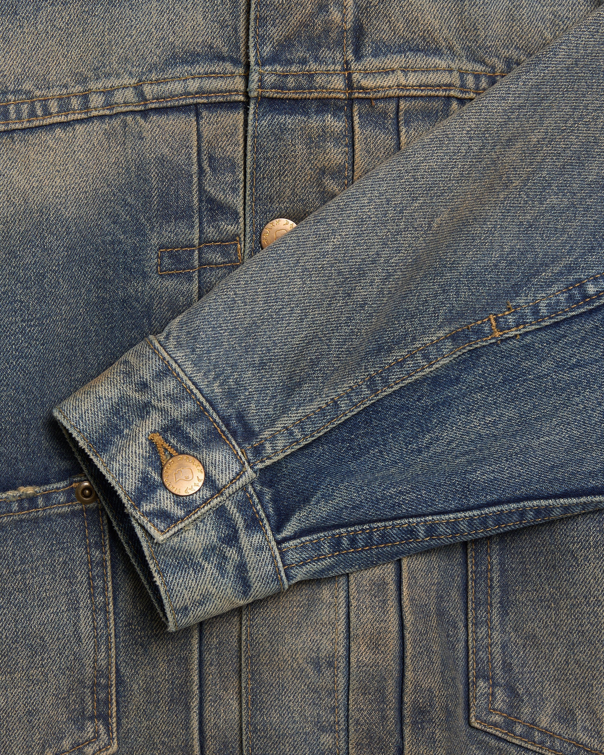 Jackets Coats Brain Dead Trucker Boxy Men's Denim Jacket - BDF25O310047-WAIND