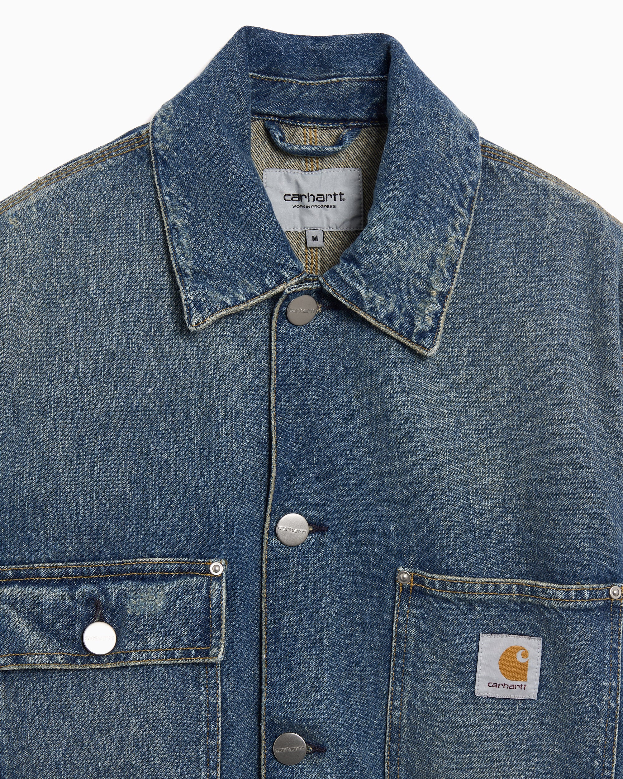 Jackets Coats Carhartt WIP Aden Chore Oversize Men's Denim Jacket - I036256-01B7