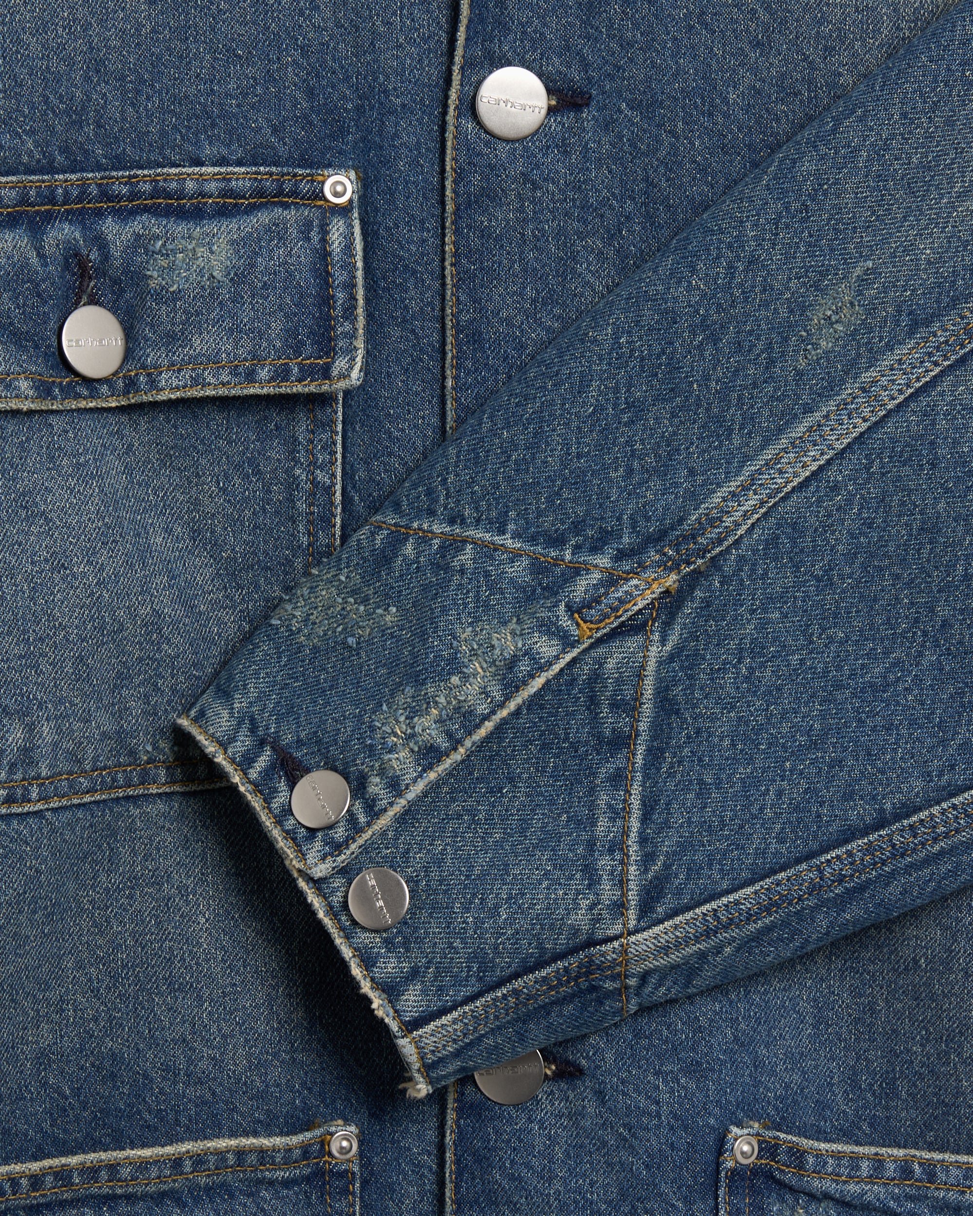 Jackets Coats Carhartt WIP Aden Chore Oversize Men's Denim Jacket - I036256-01B7