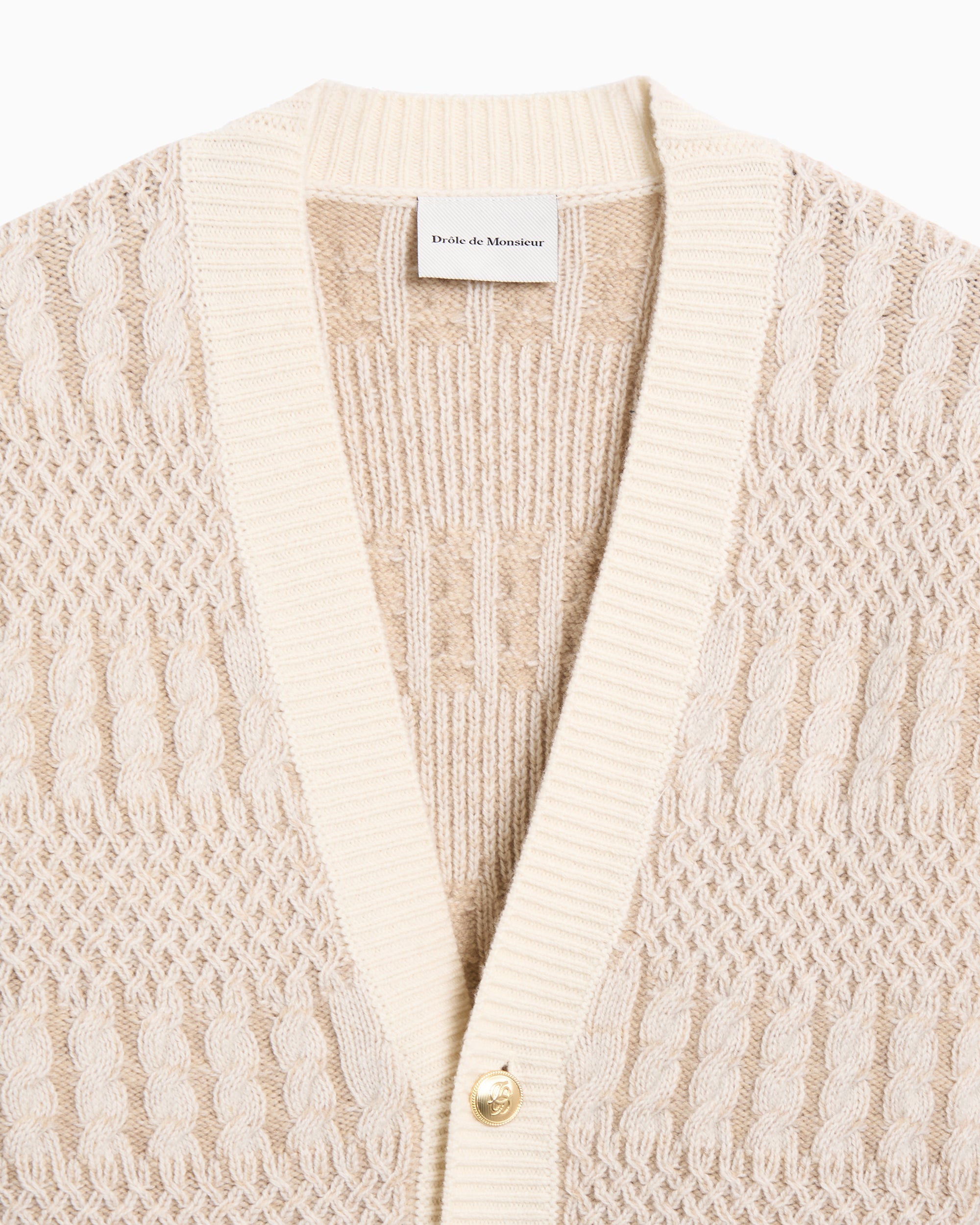 Jackets Coats Drôle de Monsieur Relaxed Men's Cardigan - CA160-WO018-OW