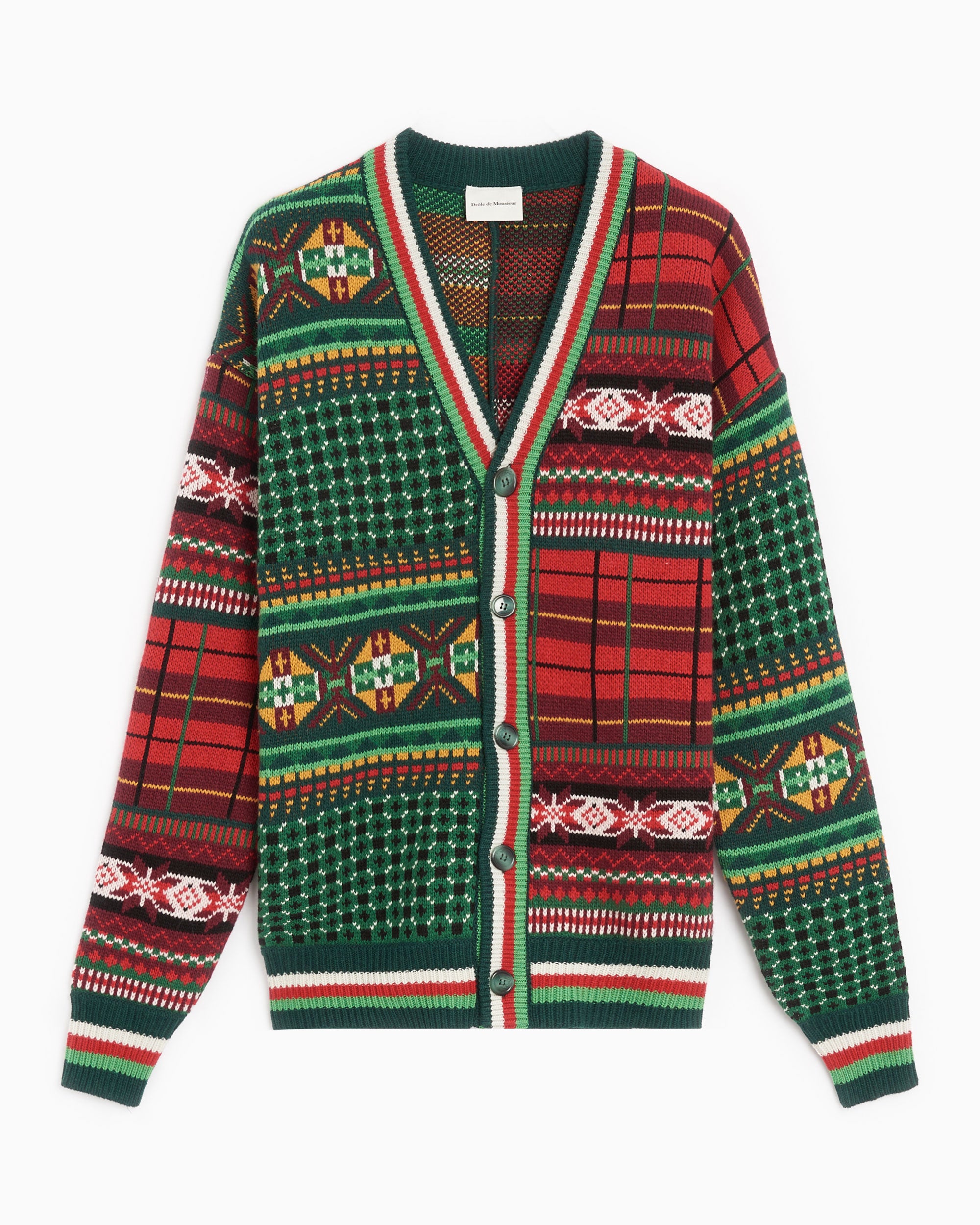 Jackets Coats Drôle de Monsieur Santa Men's Cardigan Men's Cardigan - CA108-VI003-MC