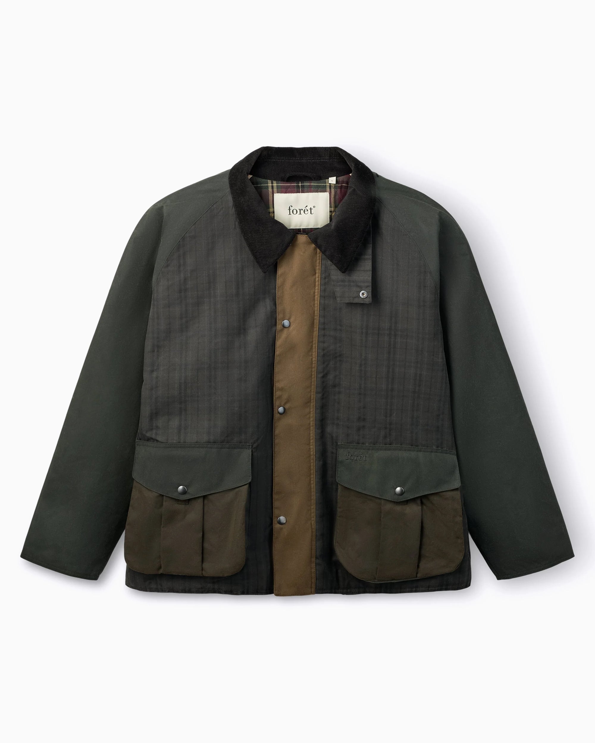 Jackets Coats forét Bivouac Oilskin Plaid Men's Rain Jacket - F1056-MULTI