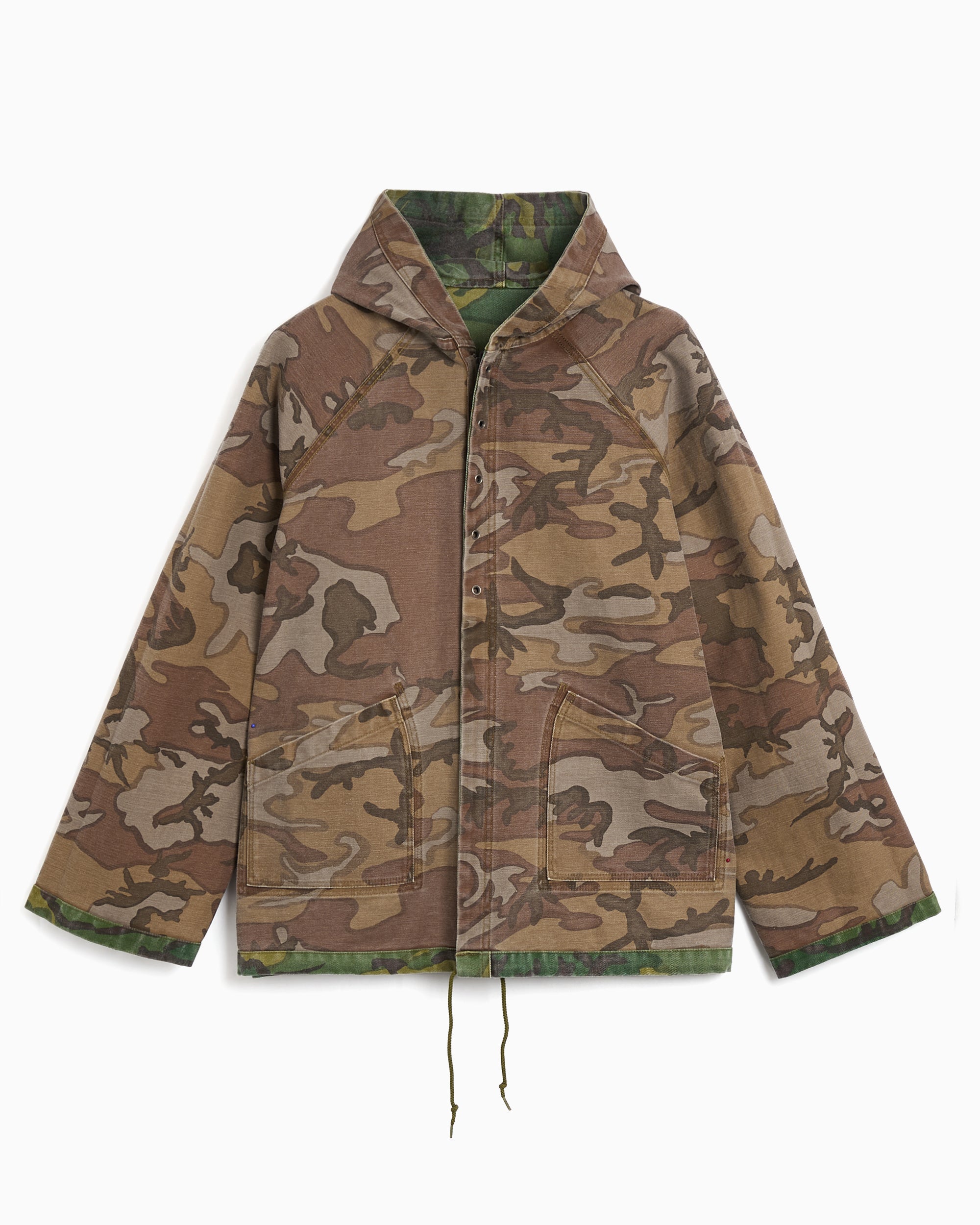 Jackets Coats Needles Camo Print Reversible Relaxed Men's Light Jacket - SX143-Camo