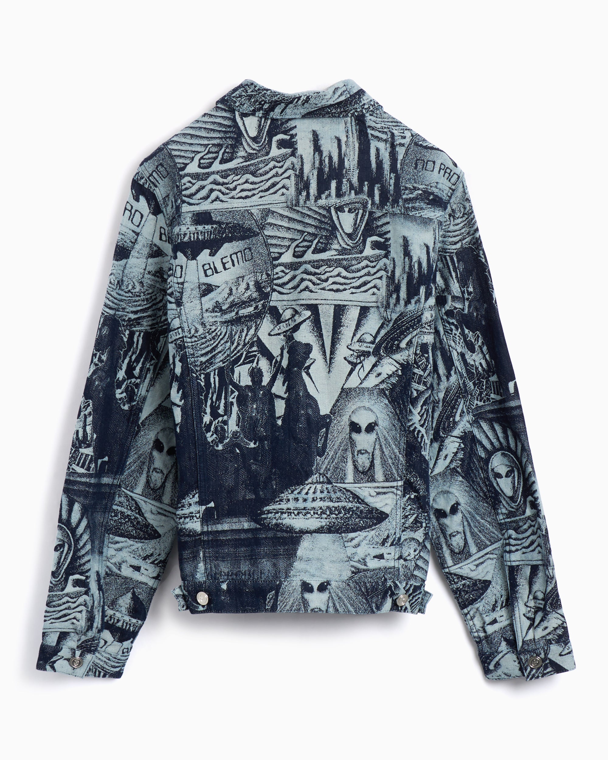 Jackets Coats No Problemo Apocalypse Jacquard Men's Trucker Jacket Men's Denim Jacket - NP7000003-BLU