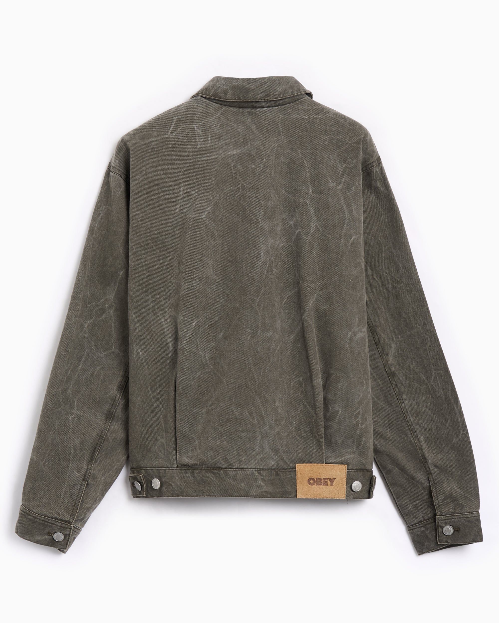 Jackets Coats OBEY Clothing Workman Men's Denim Jacket - 121800599-BOW