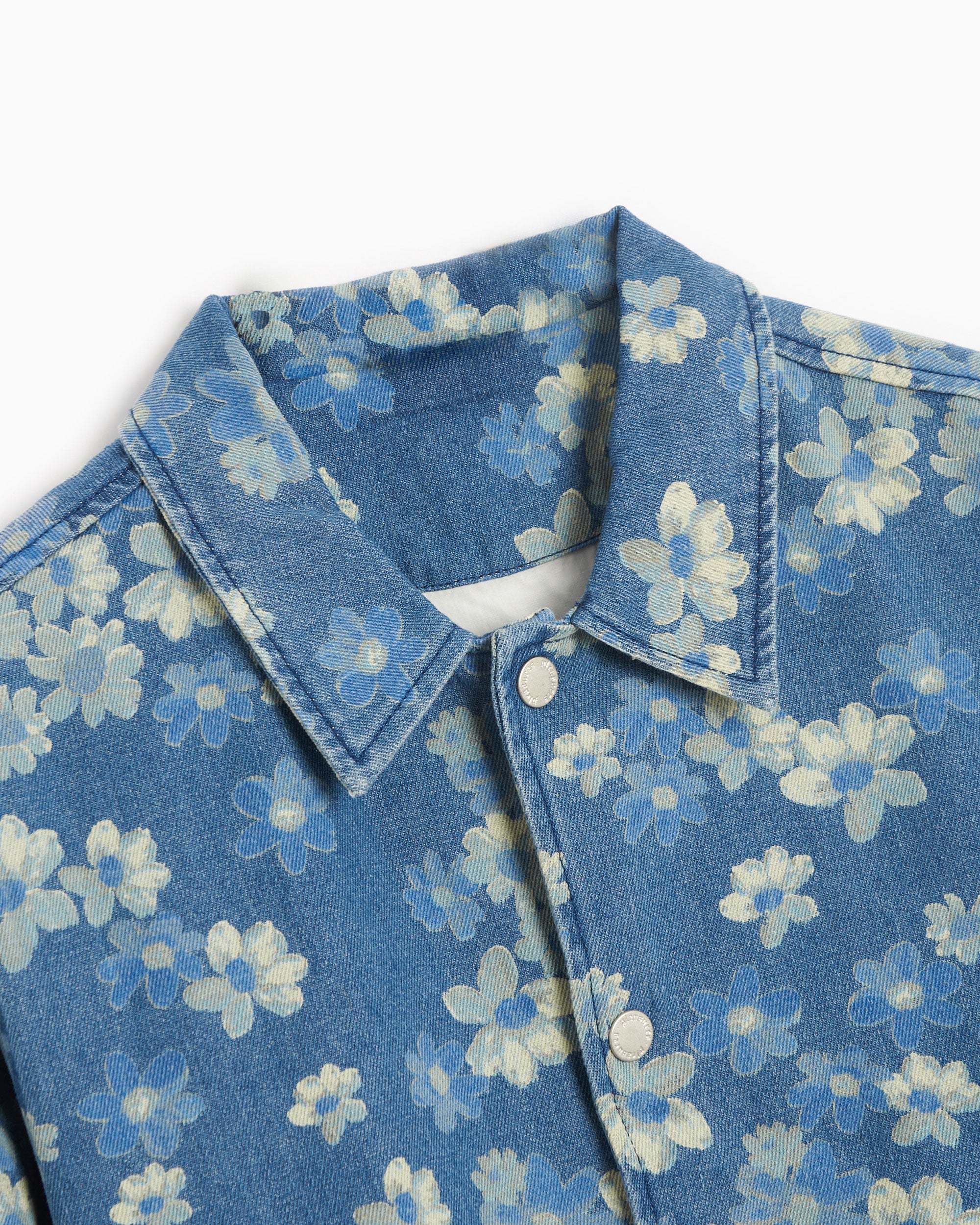 Jackets Coats Pleasures Garden Men's Denim Coach Jacket Men's Denim Jacket - P23F005-INDIGO