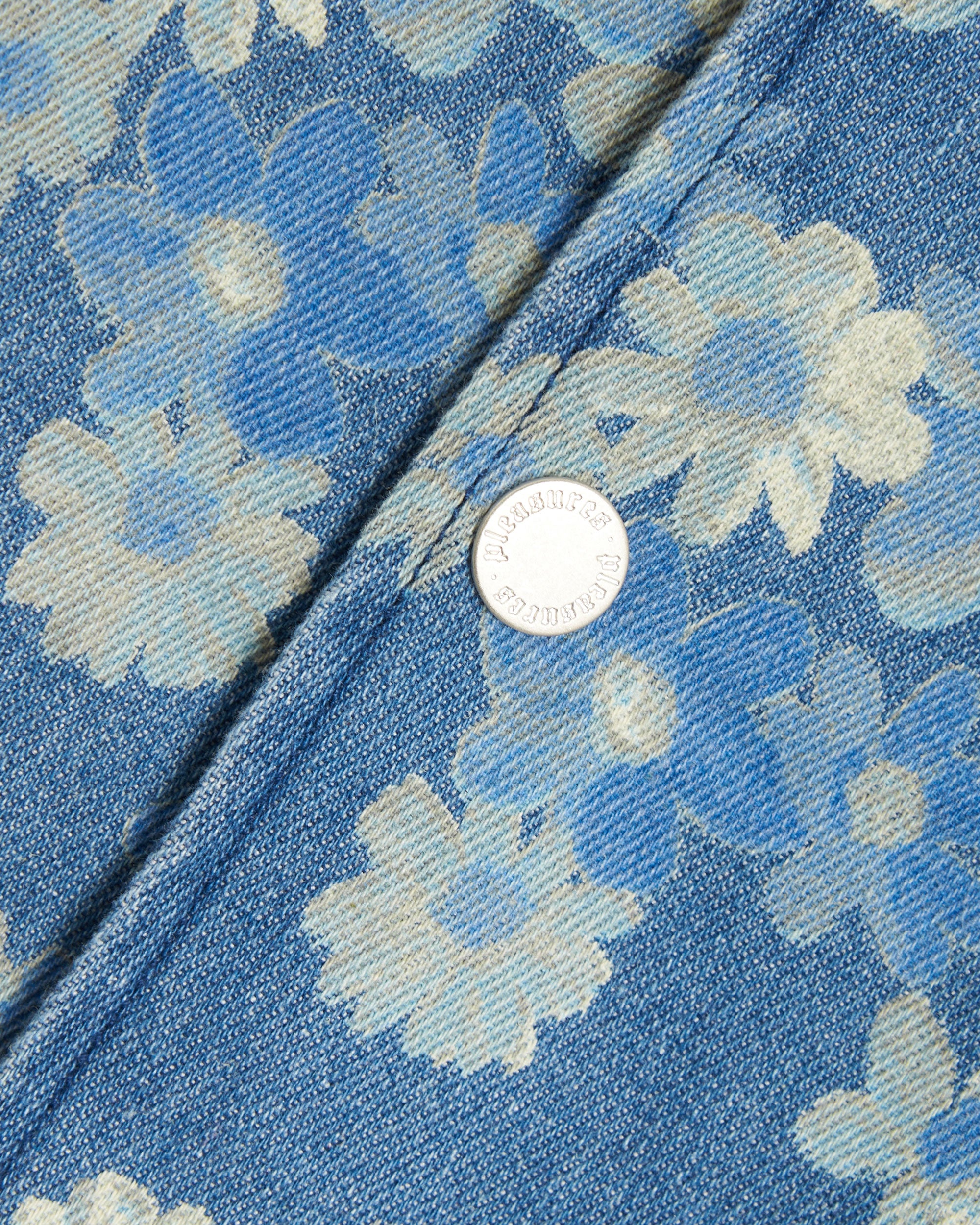 Jackets Coats Pleasures Garden Men's Denim Coach Jacket Men's Denim Jacket - P23F005-INDIGO