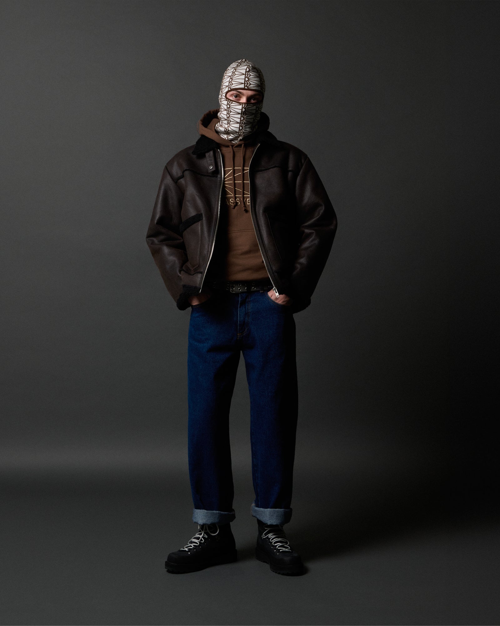 Jackets Coats Rassvet Men's Faux Shearling Leather Coat Men's Leather Jacket - PACC15C005-2