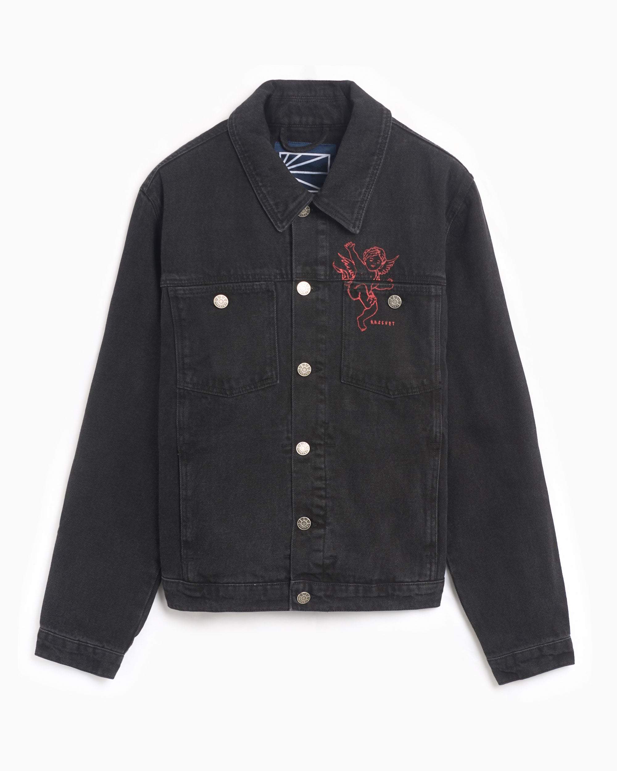 Jackets Coats Rassvet Men's Woven Lined Denim Jacket Men's Denim Jacket - PACC15J001-1