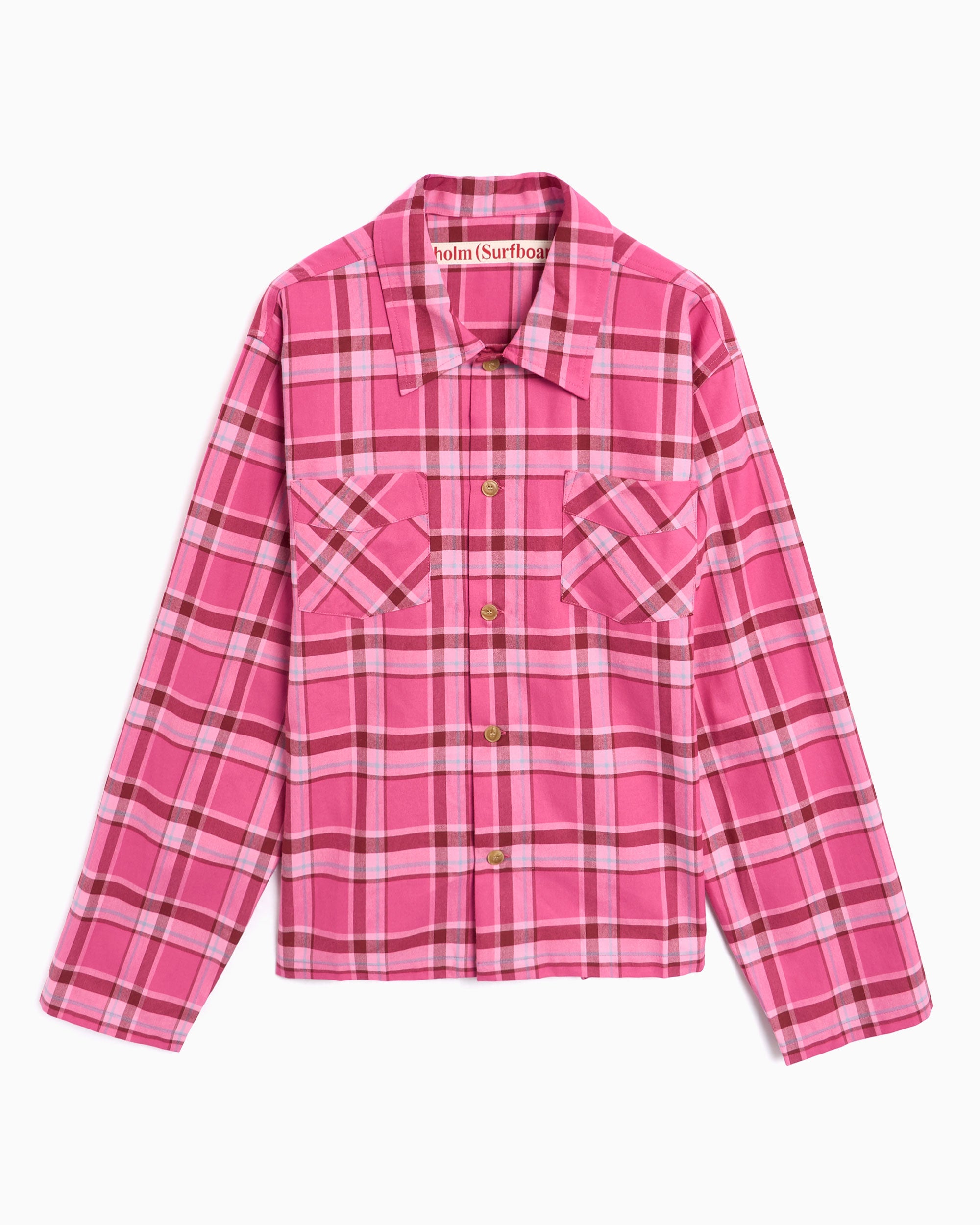 Jackets Coats Stockholm (Surfboard) Club Club Men's Overshirt Men's Overshirt - U4000165-Pink Check
