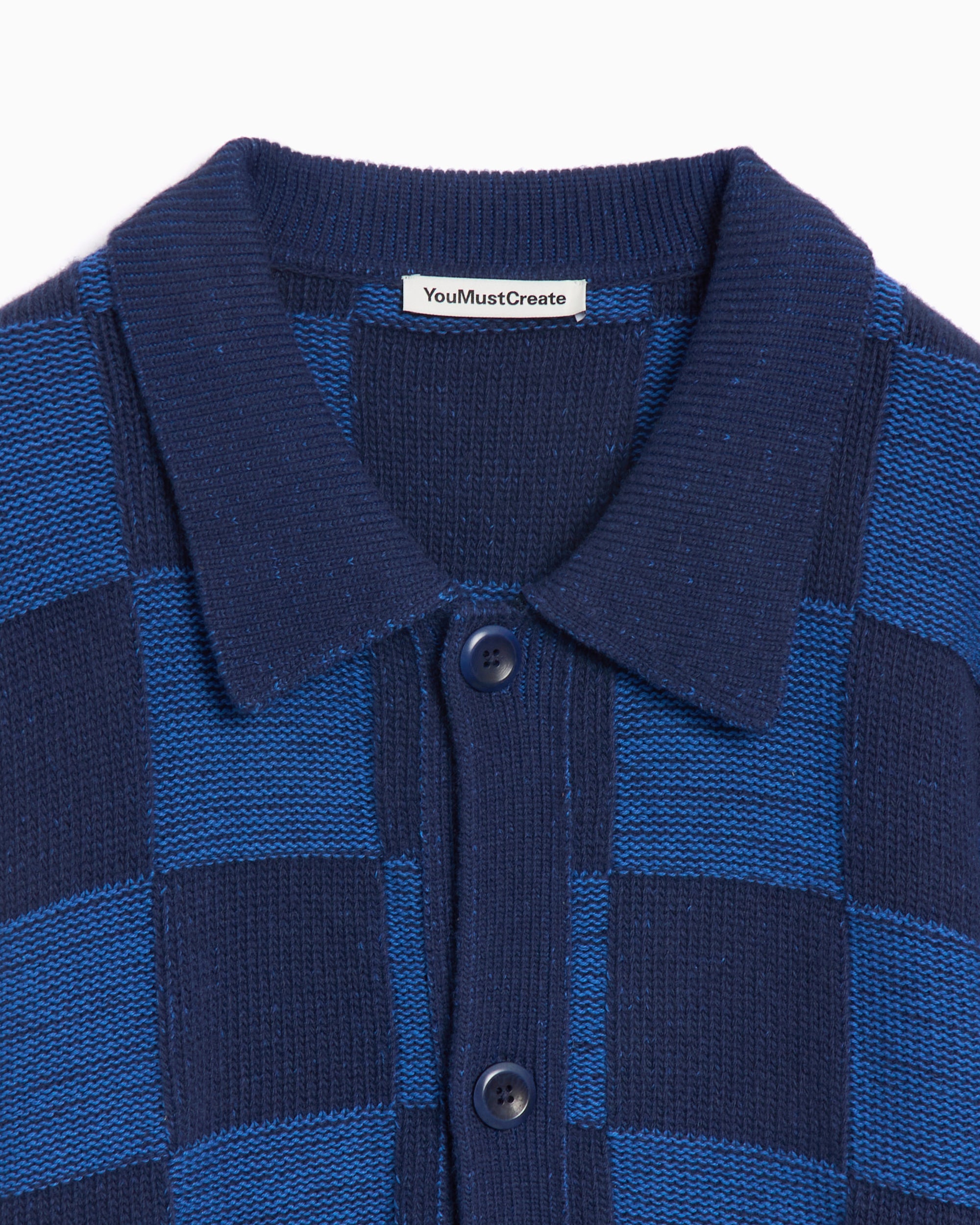 Jackets Coats YMC Baker Men's Cardigan Slim Men's Cardigan - P8YAB-BLUE