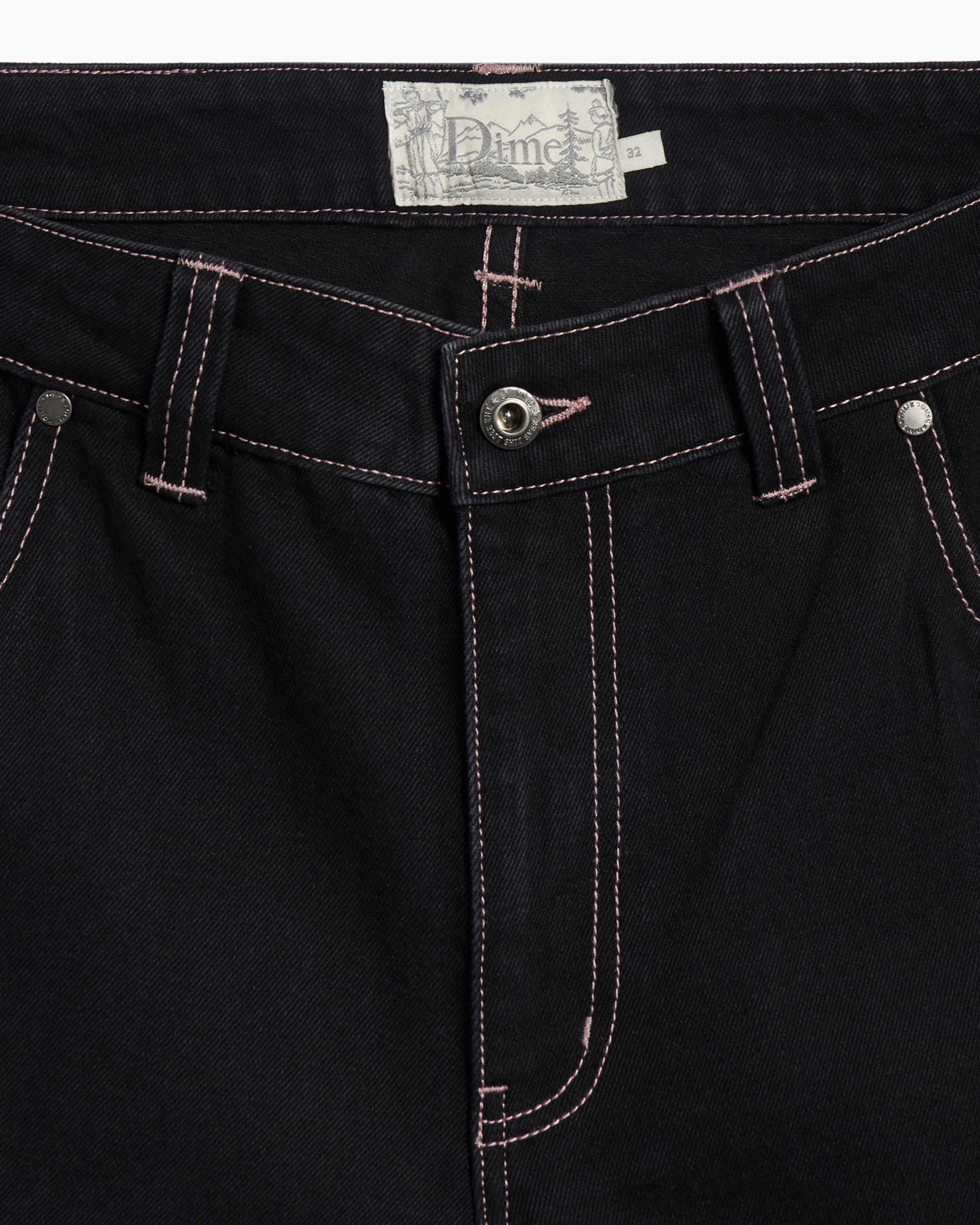 Jeans Dime MTL Classic Men's Relaxed Denim Pants Men's Jeans - DIMEHO2414BLK