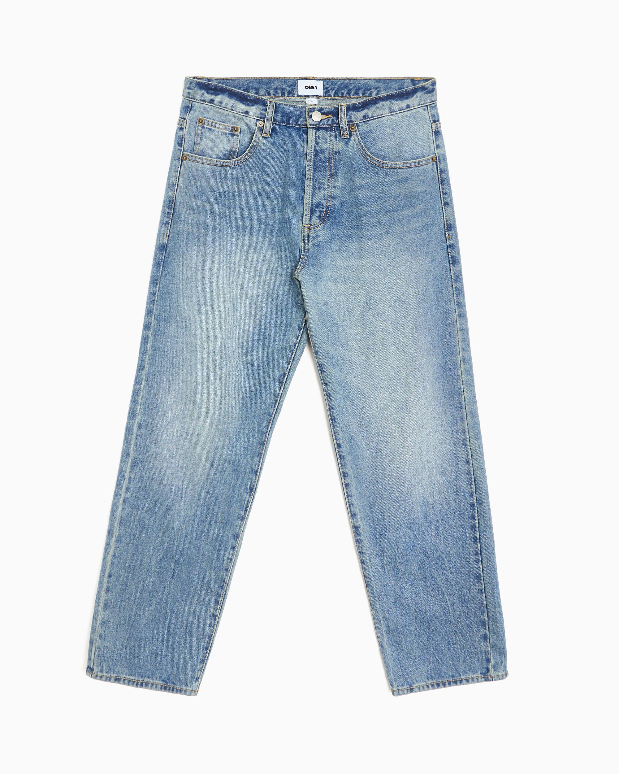 Jeans OBEY Clothing Boxcar Straight Men's Jeans - 142010119-HVI