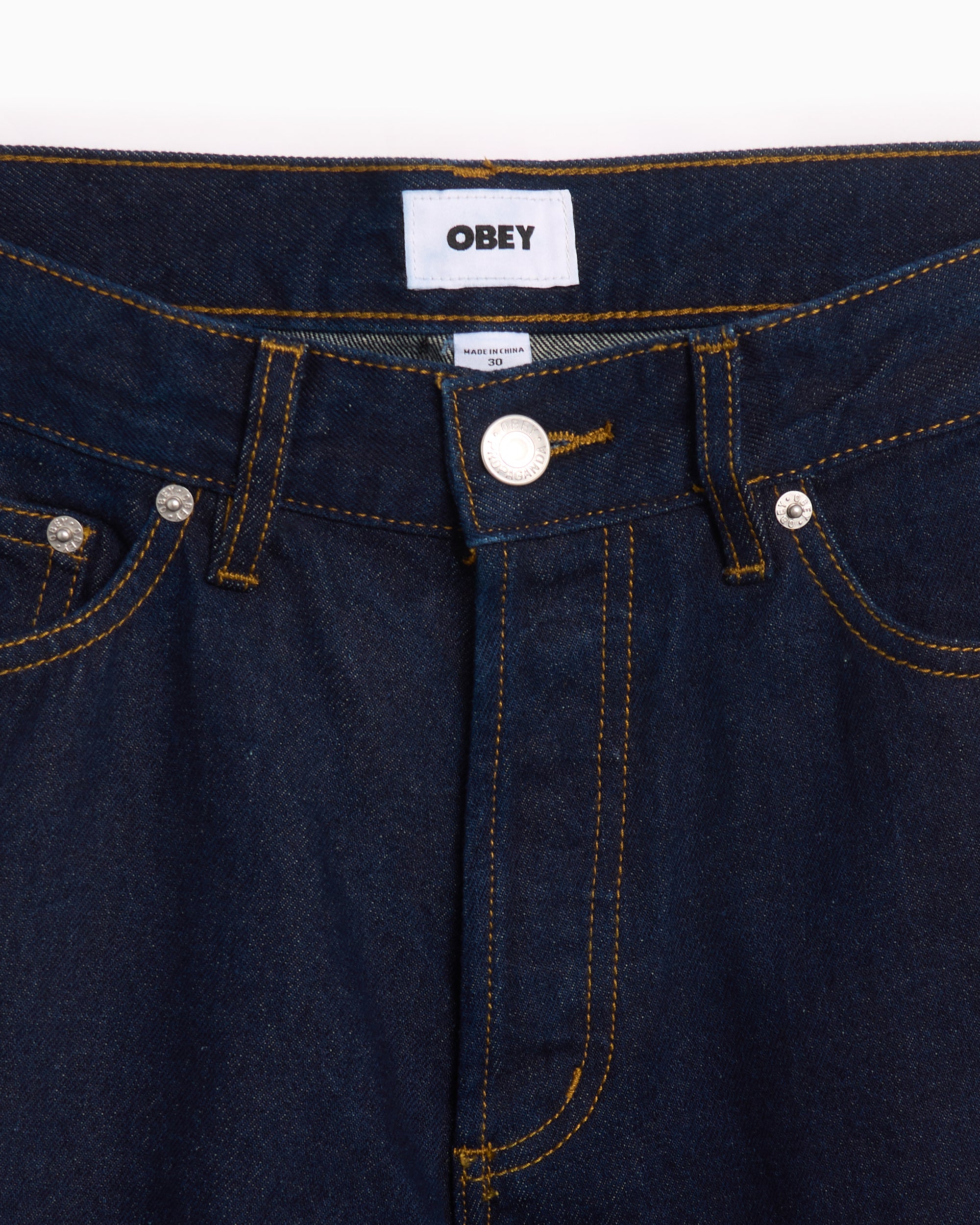 Jeans OBEY Clothing Hardwork Men's Denim Pants Men's Jeans - 142010077-RIN