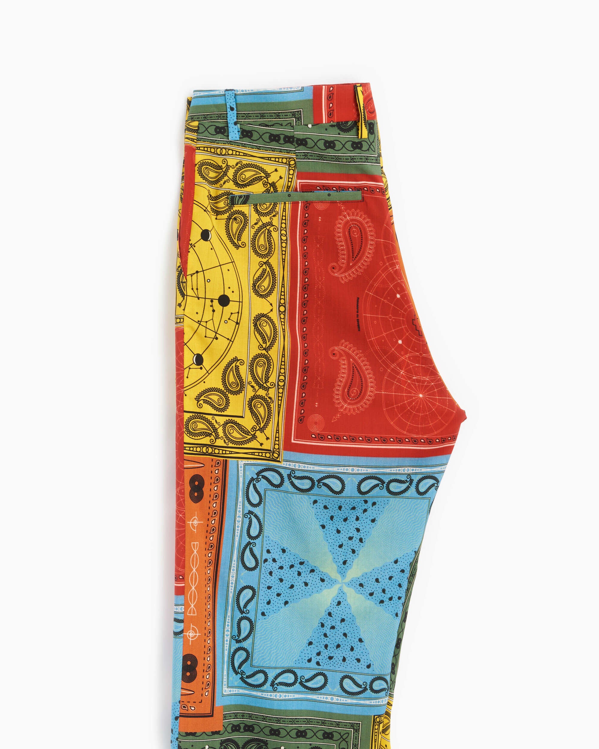 Pants Marcelo Burlon Bandana Men's Allover Printed Straight Leg Pants Men's Pants - CMCA149S22FAB0022518