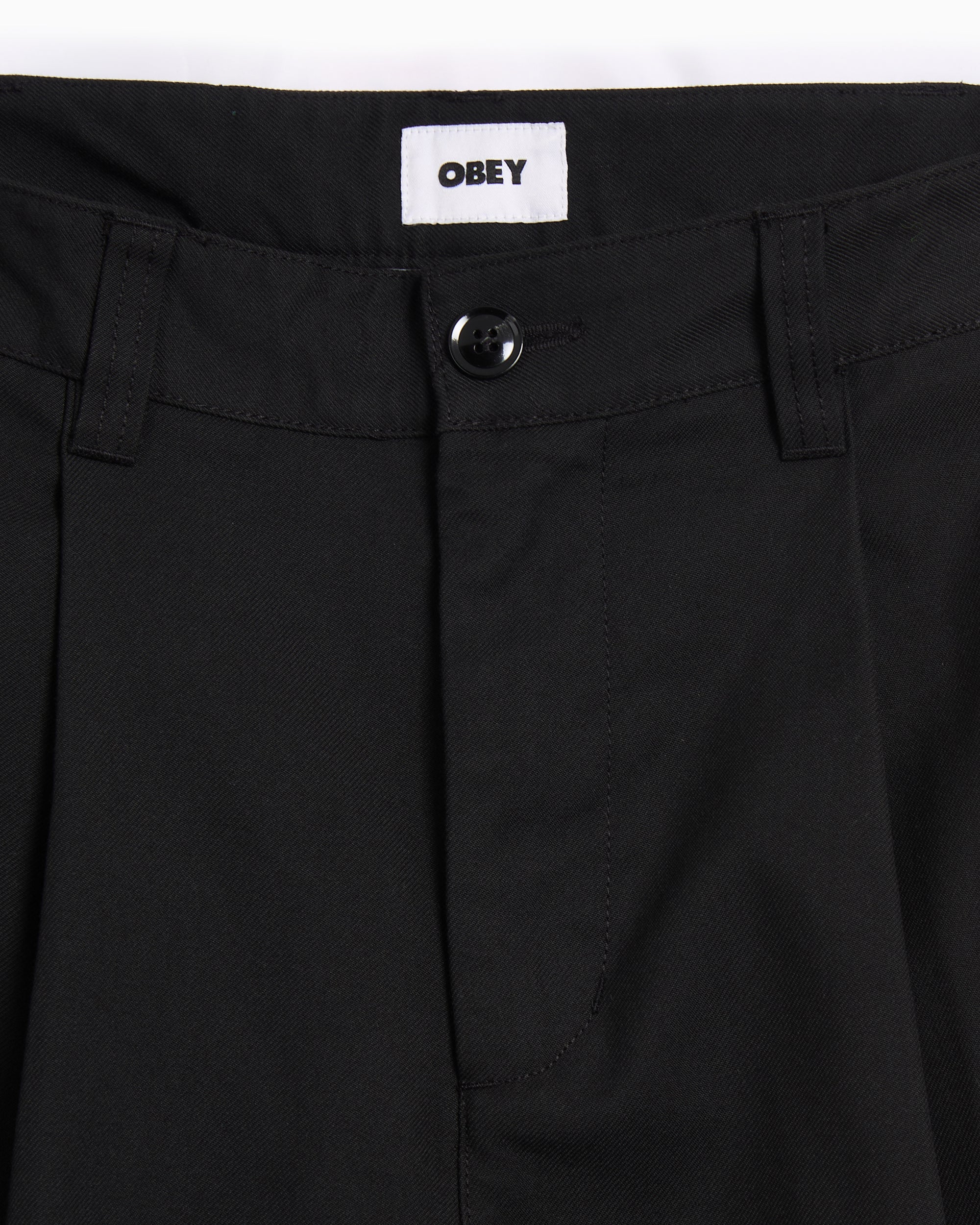 Pants OBEY Clothing Armel Relaxed Men's Chino Pants - 142020261-BLK