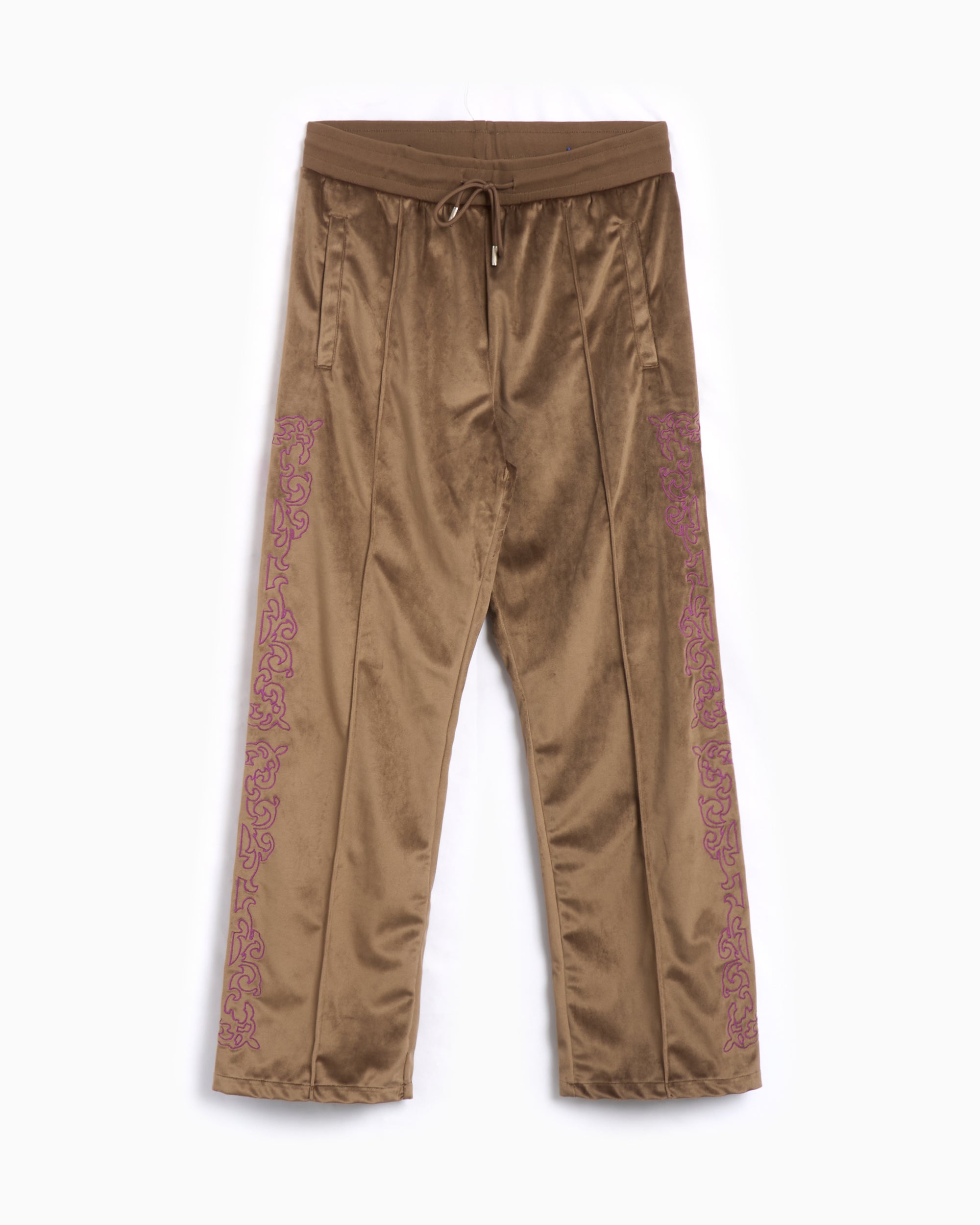 Pants Pleasures Unquote Velour Men's Track Pants Men's Track Pants - P24W028-OLIVE