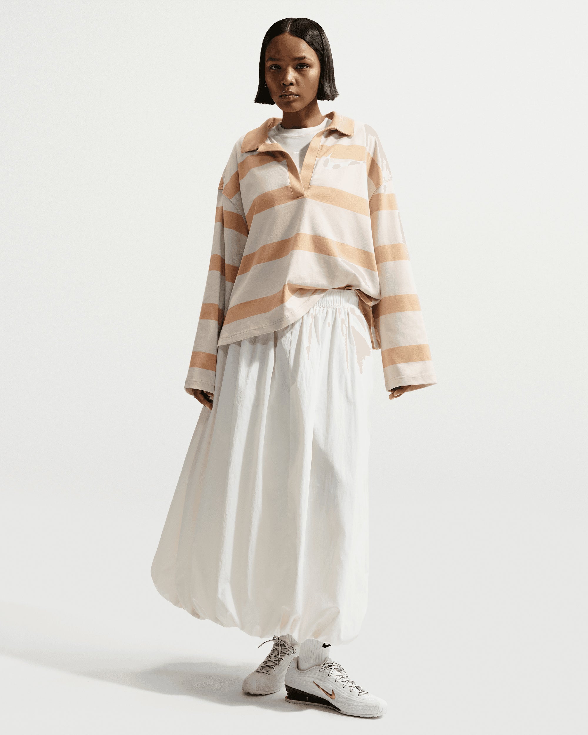 Polo shirts Nike Sportswear Striped Oversize Women's Polo Shirt - IQ0440-072