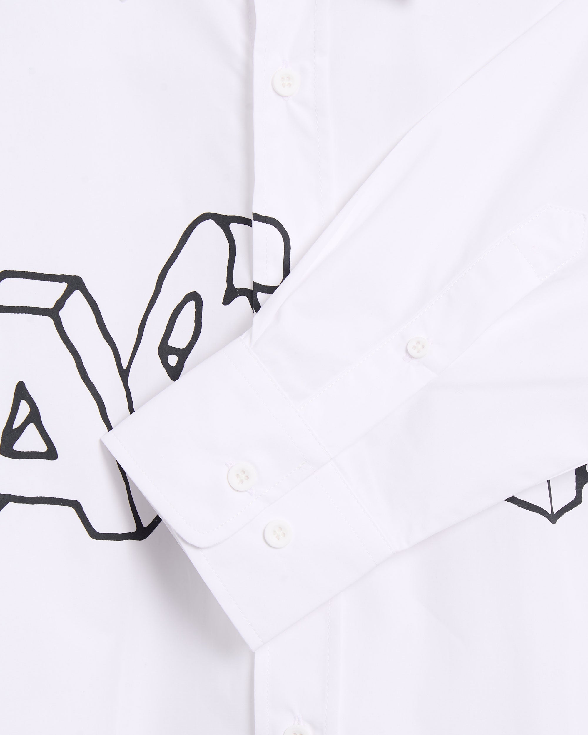 Shirts Arte Antwerp Arte Blocks Graphic Relaxed Men's Shirt - AW25-039S-White