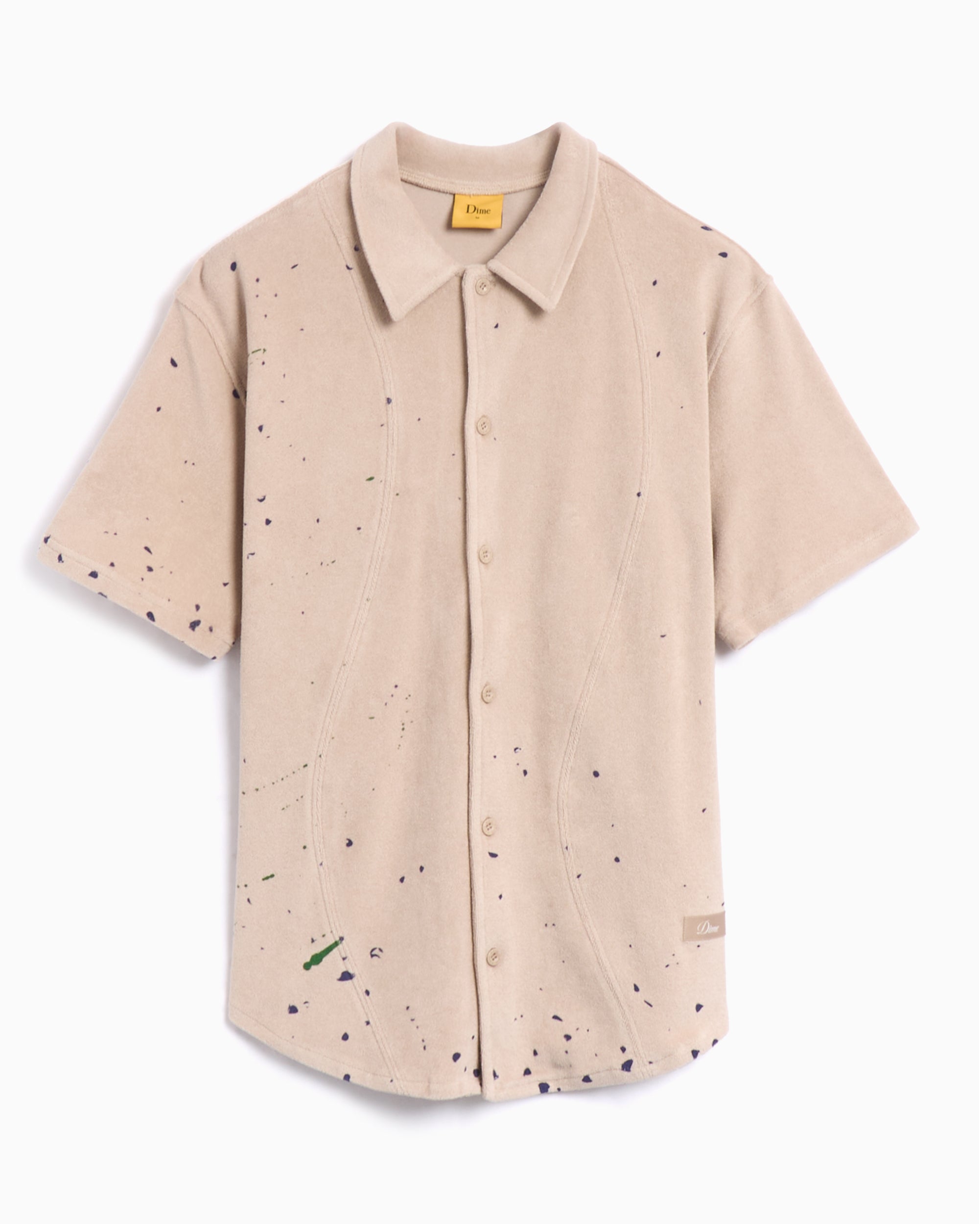 Shirts Dime MTL Terry Cloth Men's Shirt Men's Shirt - DIMEHO2410TAN