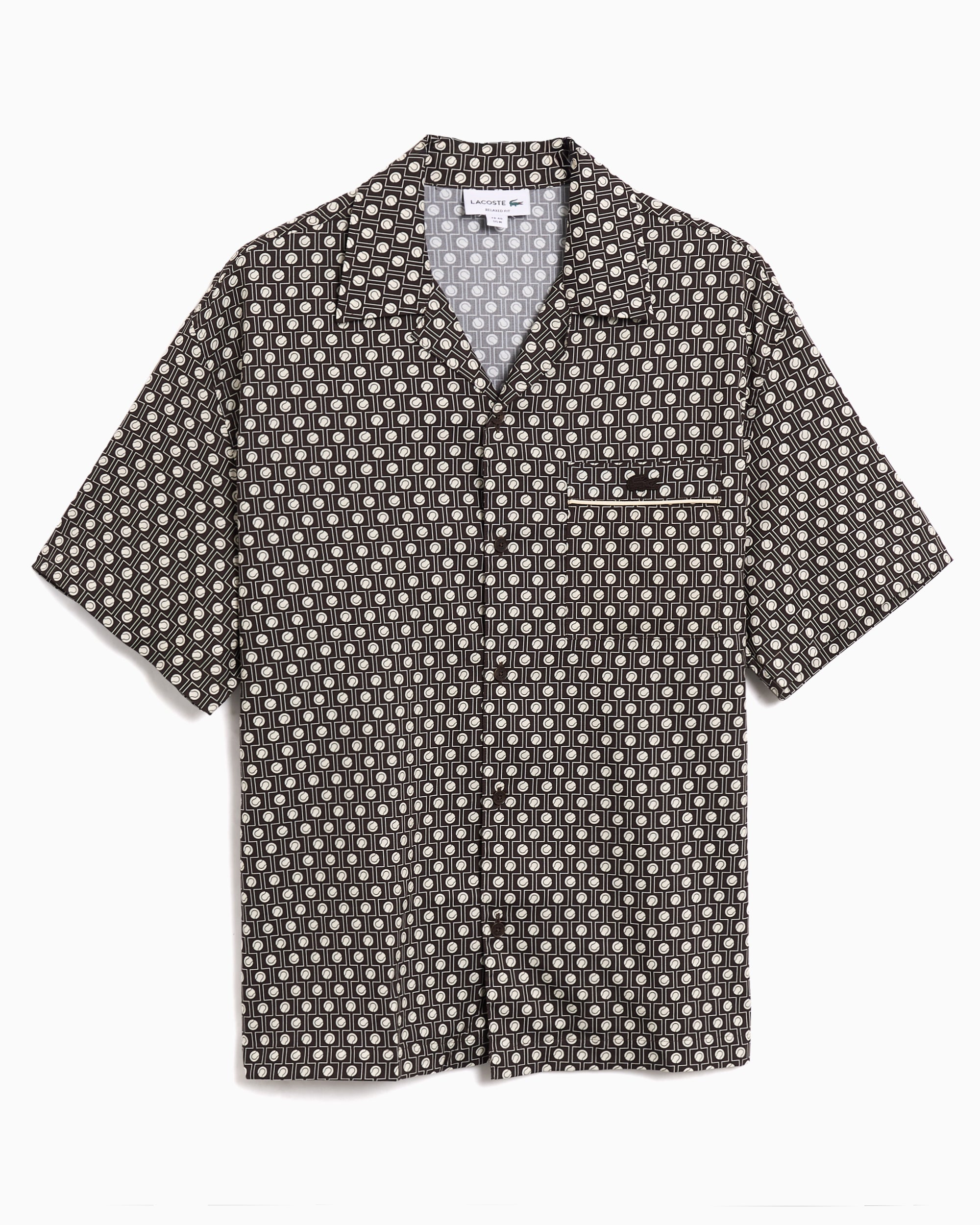 Shirts Lacoste Graphic Short-Sleeved Relaxed Men's Shirt - CH0712-00-7FI