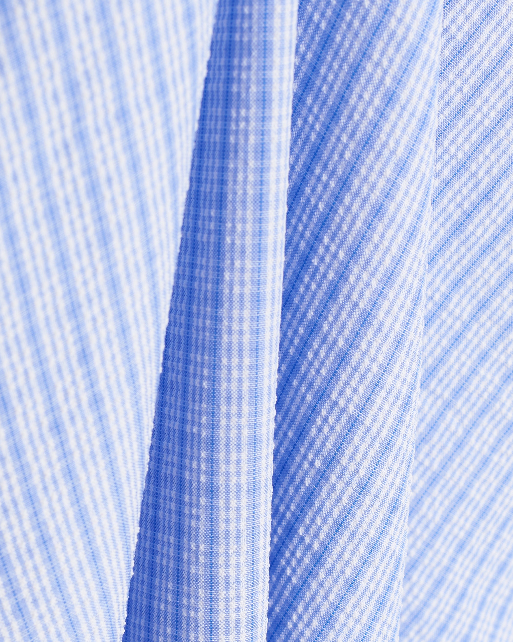 Shirts Metalwood Studio Textured Caddie Plaid Zipper Short-Sleeved Men's Shirt - MWS25-04-07-BLU