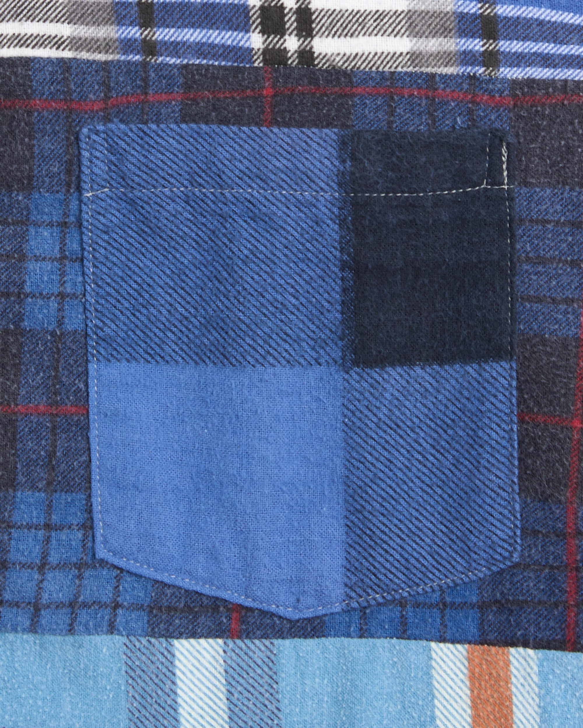 Shirts Needles 7 Cut Flannel Plaid Relaxed Unisex Overshirt - SX488-Assorted-XL