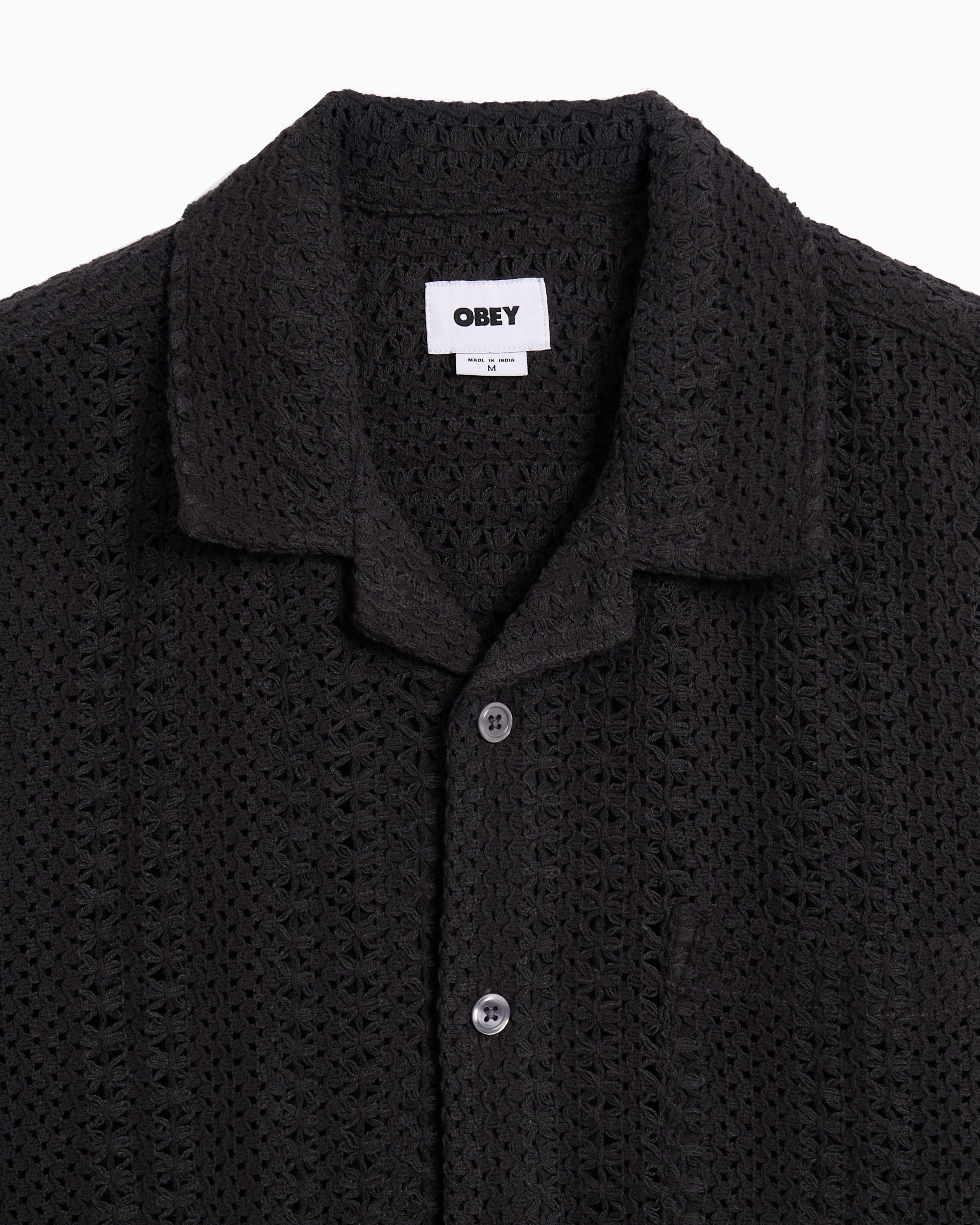 Shirts OBEY Clothing Harison Short-Sleeved Men's Shirt - 181210444-BLK