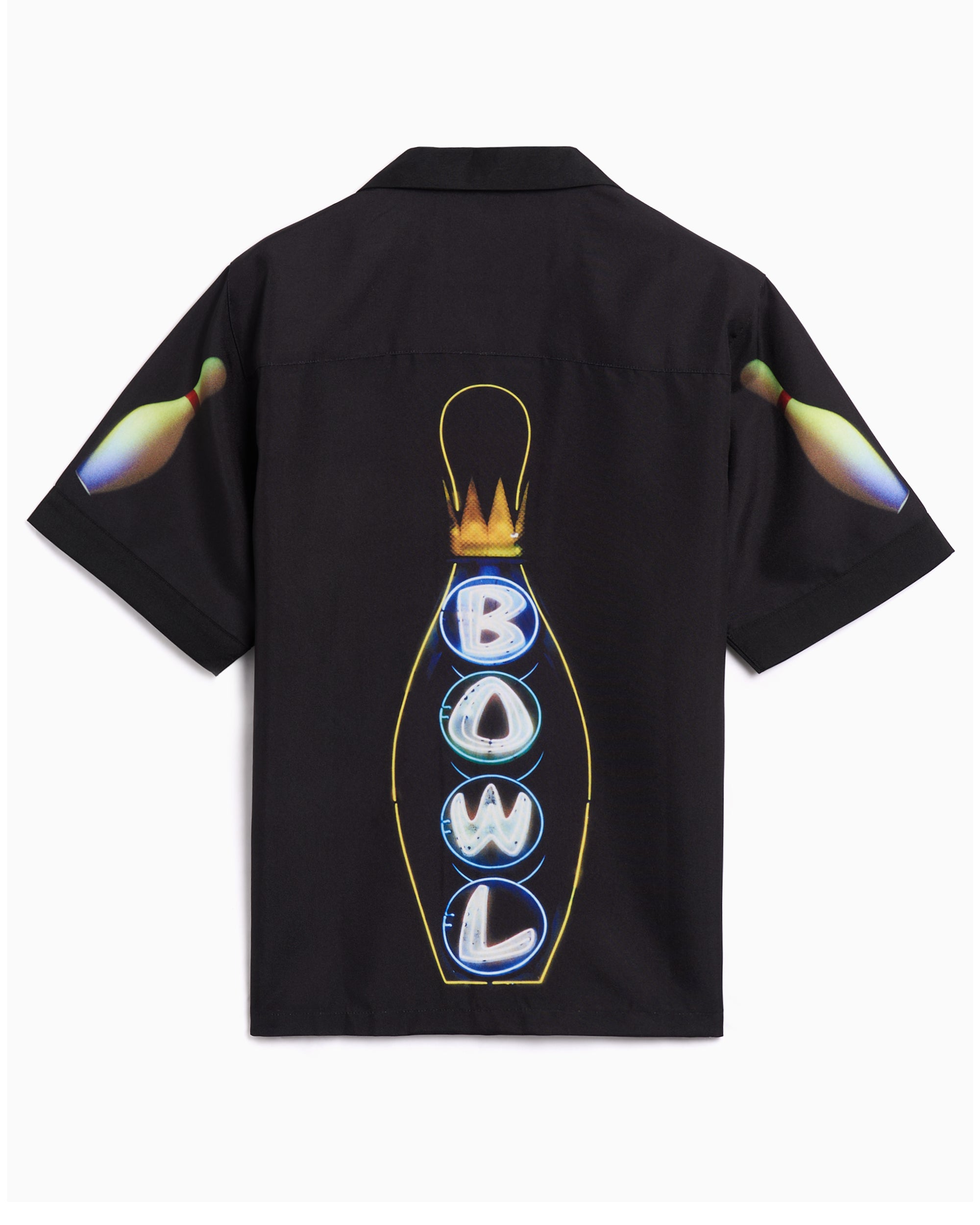 Shirts Pleasures Time Bowling Short-Sleeved Men's Shirt - P25SU059-BLACK