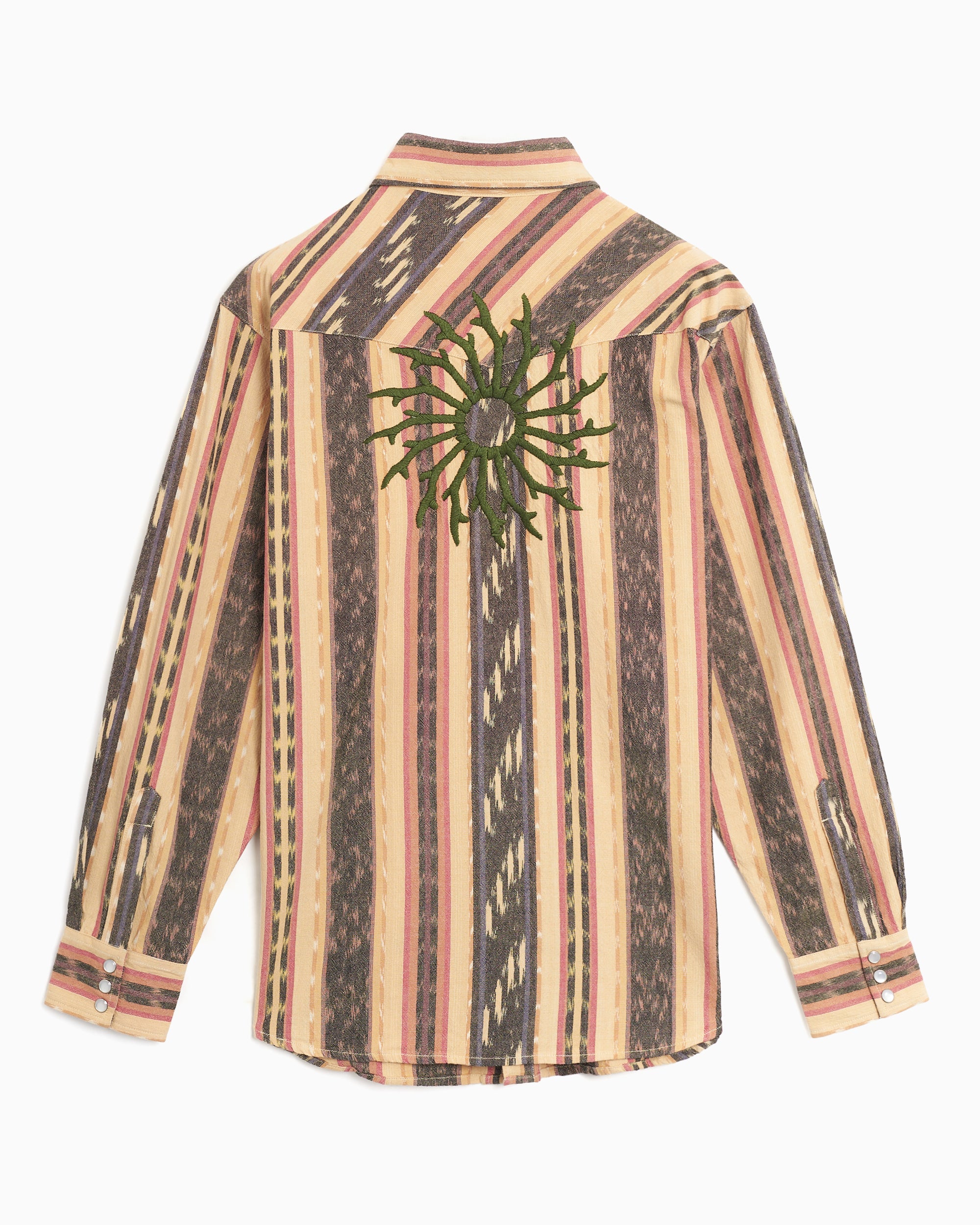 Shirts South2 West8 Western Logo Men's Shirt - QV621-B-Khaki