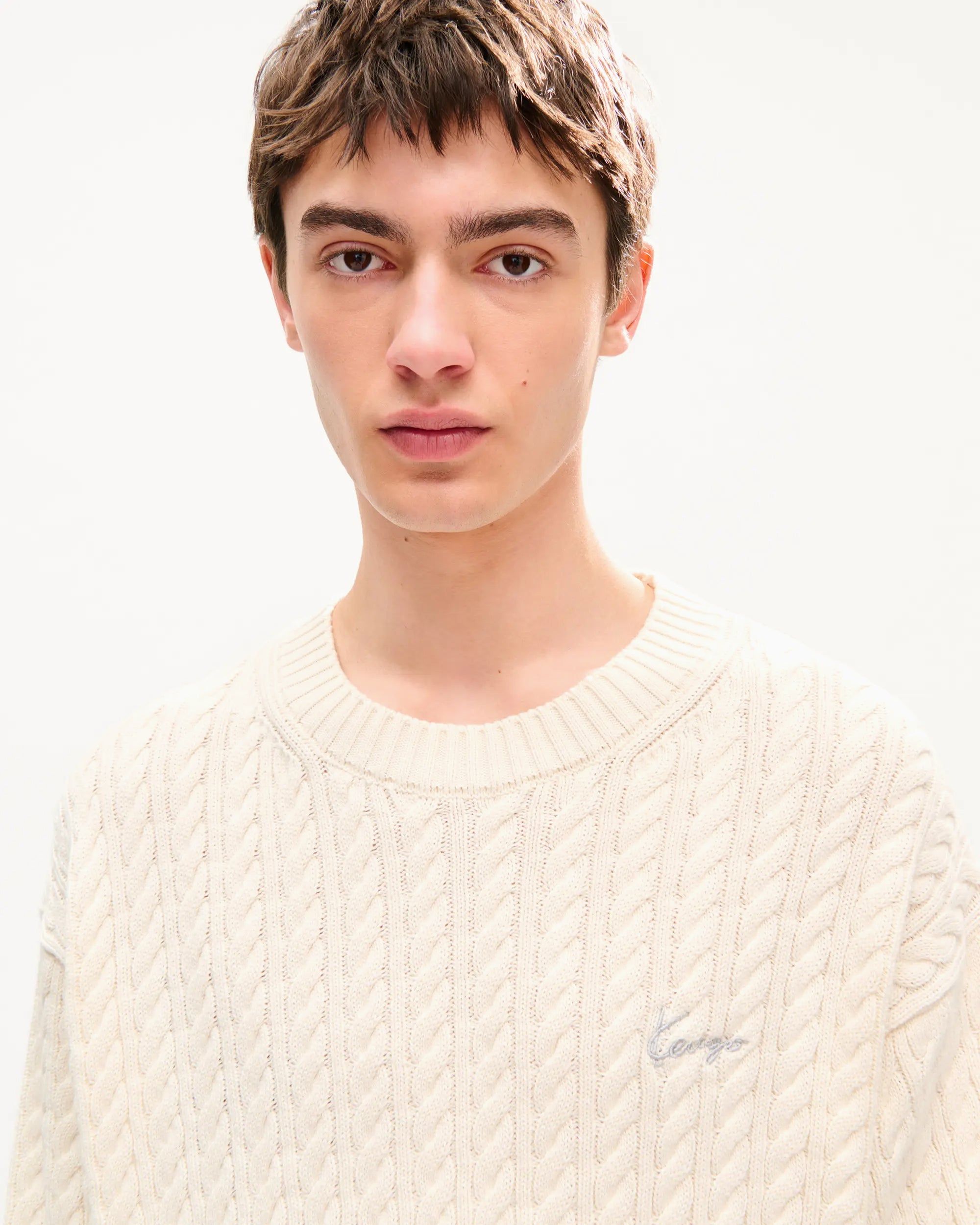Sweaters Kenzo Signature Embroidered Men's Sweater - FG65PU8123LK-02