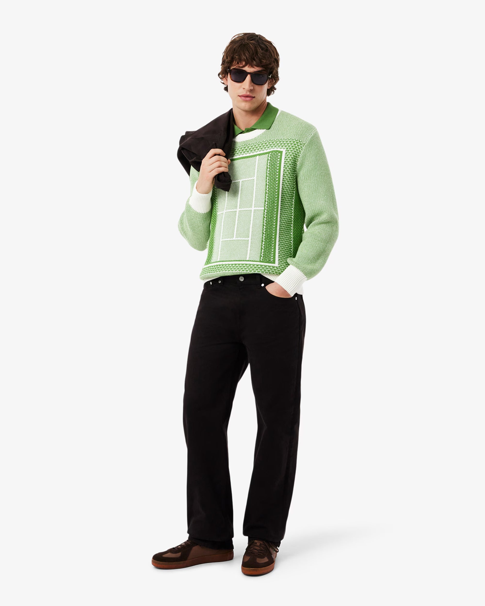 Sweaters Lacoste Tennis Court Graphic Men's Sweater - AH0619-00-4SI