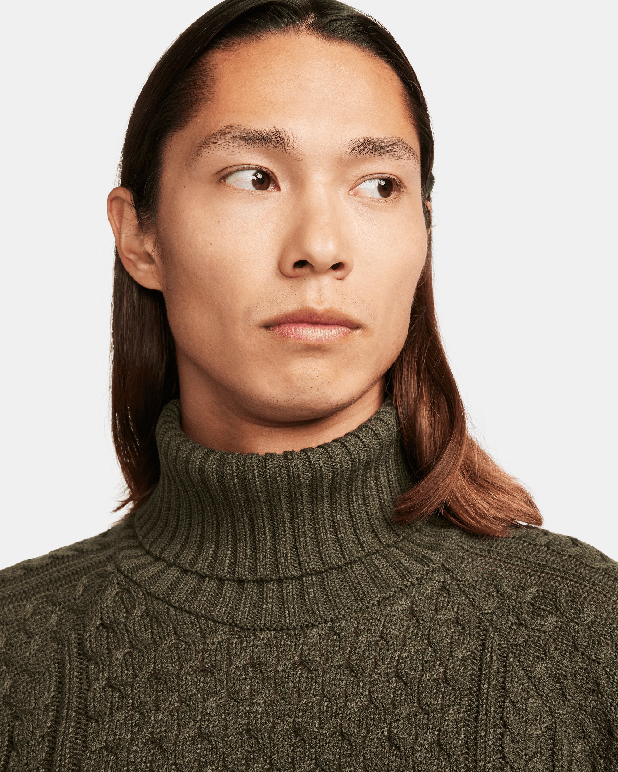 Sweaters Nike Life Men's Turtleneck Cable Knit Sweater Men's Sweater - FB7770-325