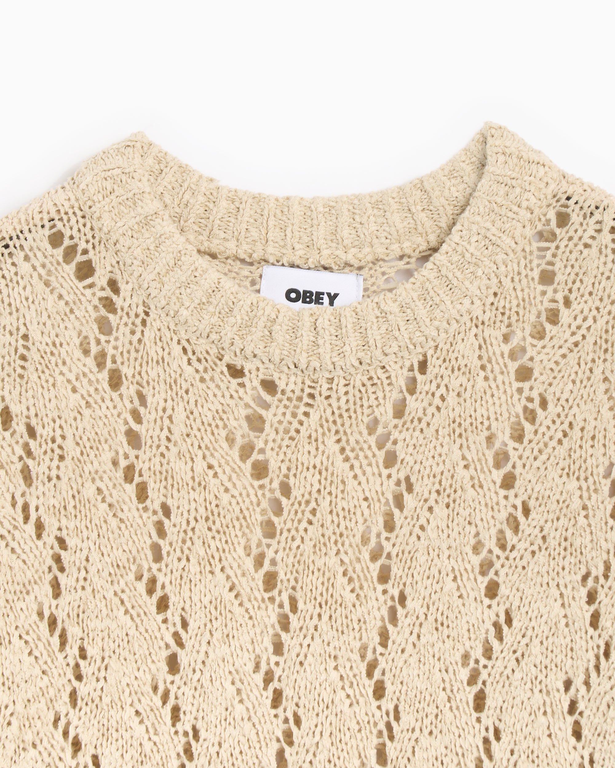 Sweaters OBEY Clothing Shimoda Tape Yarn Men's Sweater Men's Sweater - 151000099-NAT