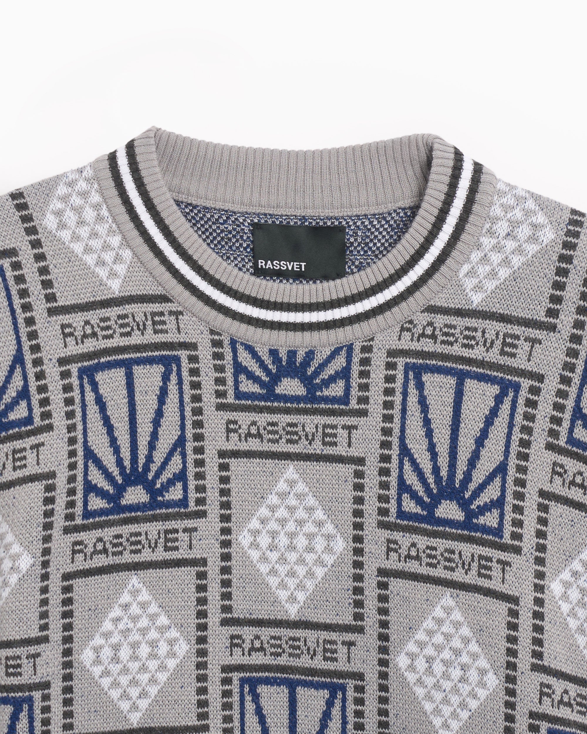 Sweaters Rassvet Pattern Logo Men's Jacquard Knit Sweater Men's Sweater - PACC15N002-2