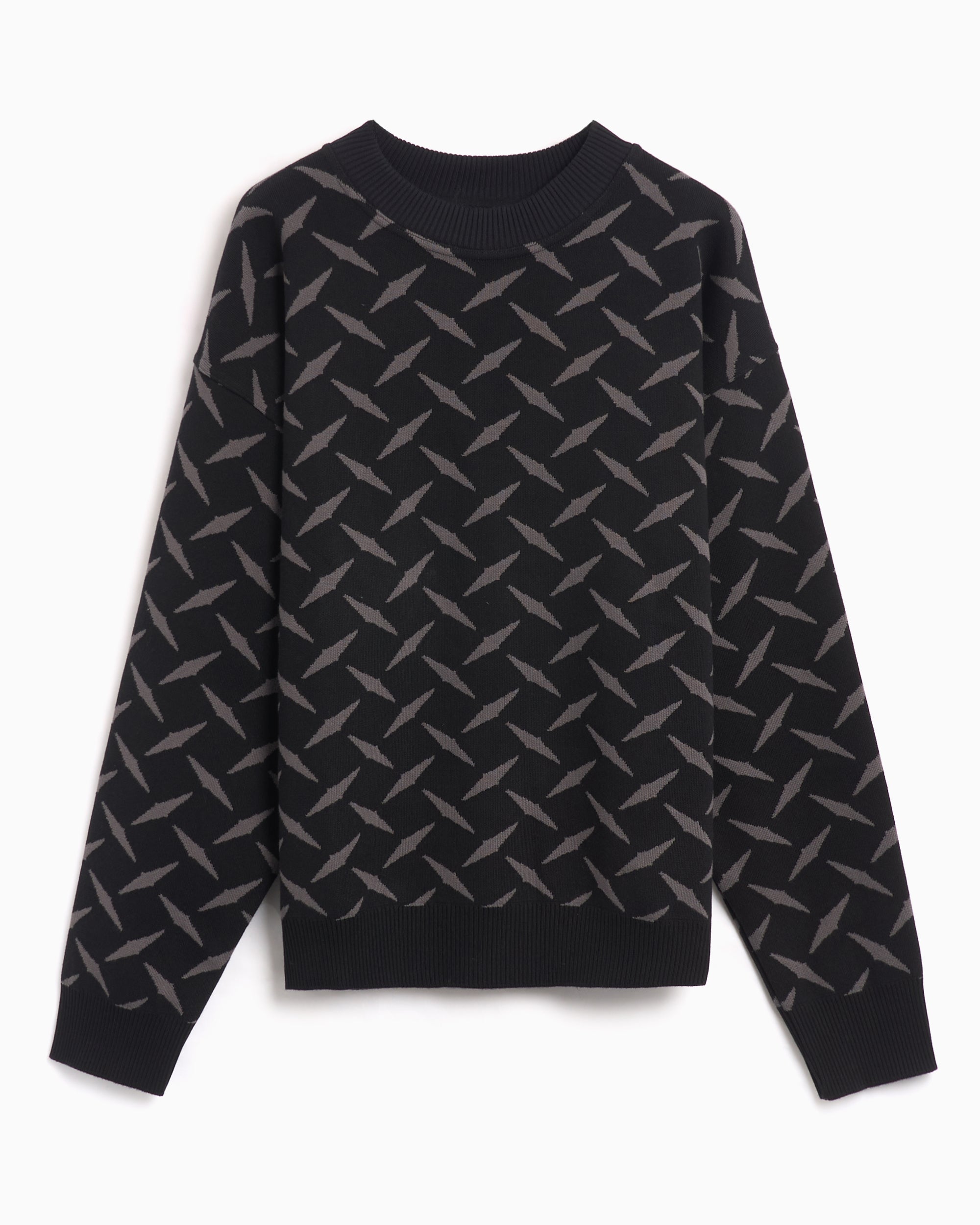 Sweaters RAVE skateboards Boyd Men's Knit Sweater Boxy Men's Sweater - PN21674-Black / Dark Grey