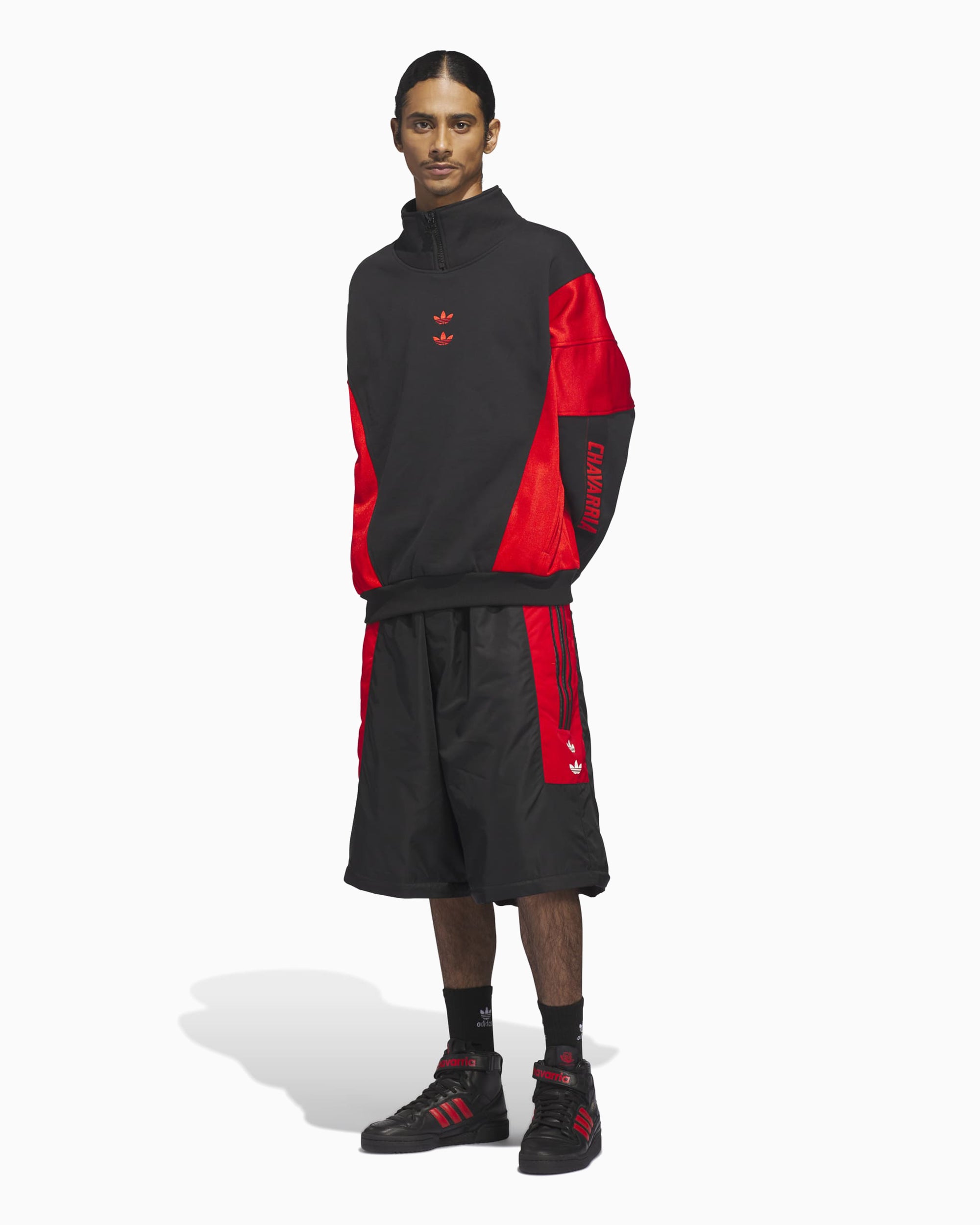 Sweatshirts adidas Originals x Willy Chavarria Watsonville Logo Relaxed Men's Half Zip Sweatshirt - KD9347