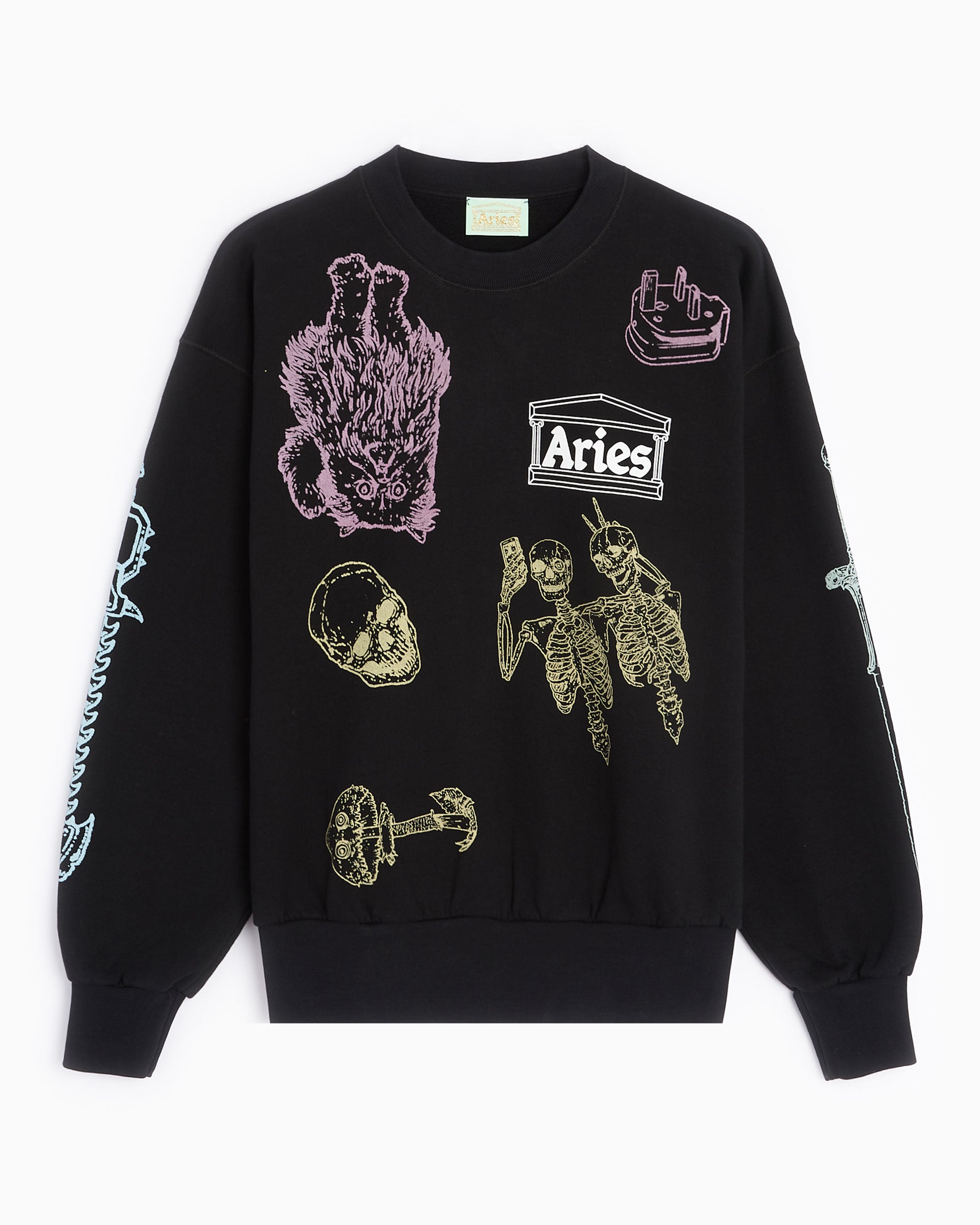 Sweatshirts Aries Cybin Unisex Sweatshirt Unisex Sweatshirt - FTAR20004-BLK