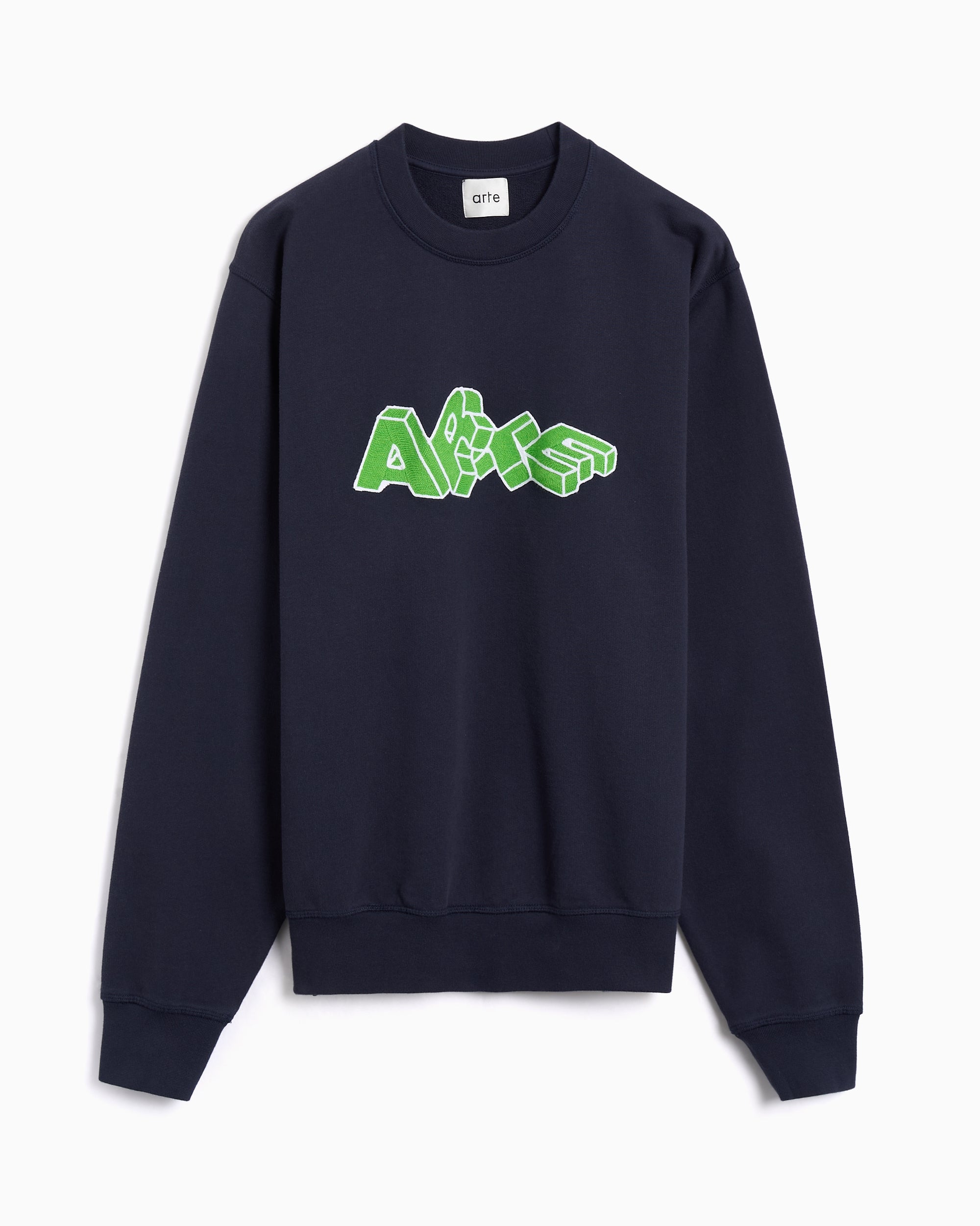 Sweatshirts Arte Antwerp Blocks Graphic Men's Sweatshirt - AW25-113C-Navy