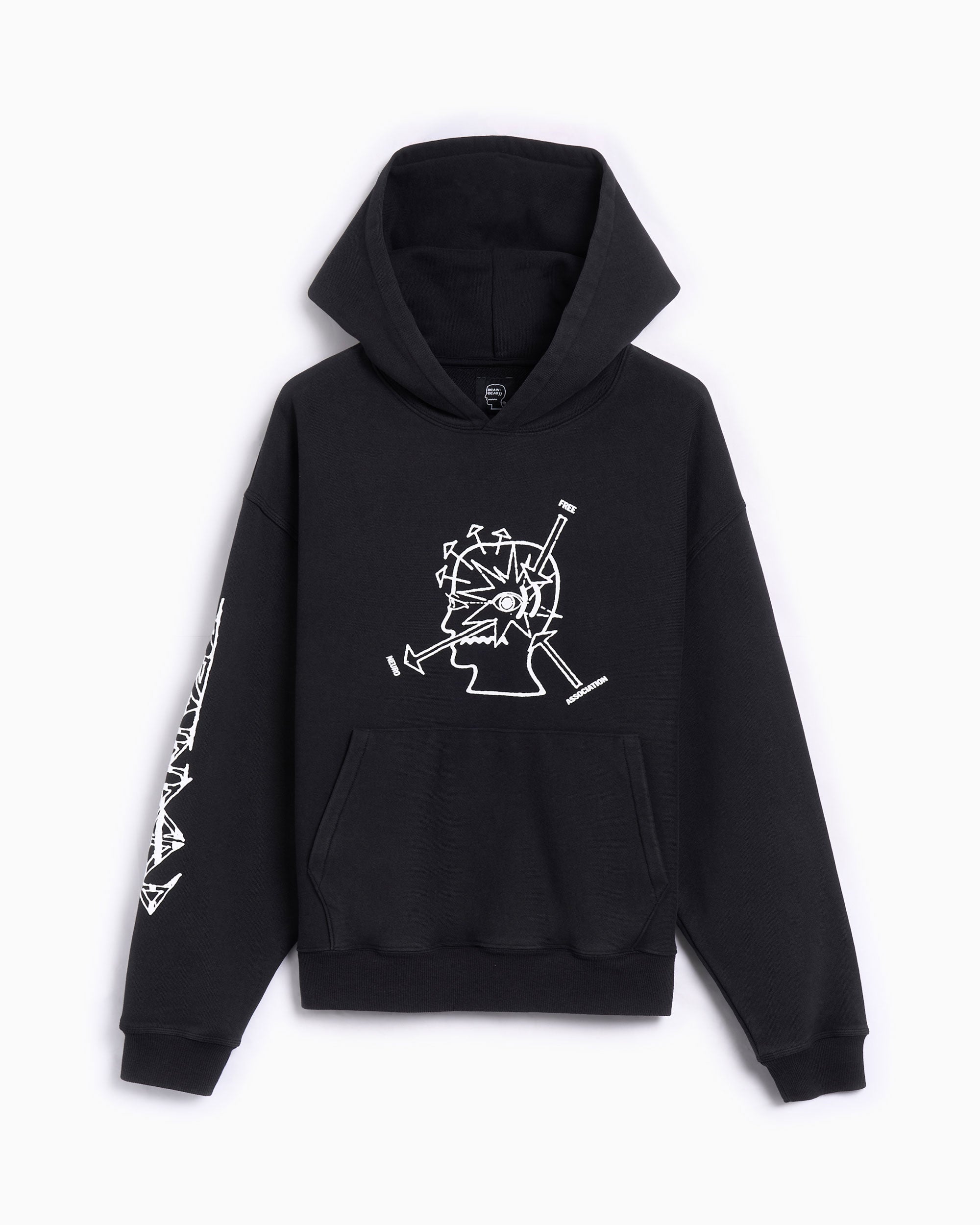 Sweatshirts Brain Dead Neuro Free Association Graphic Men's Hoodie - P25TO90044-WABLK