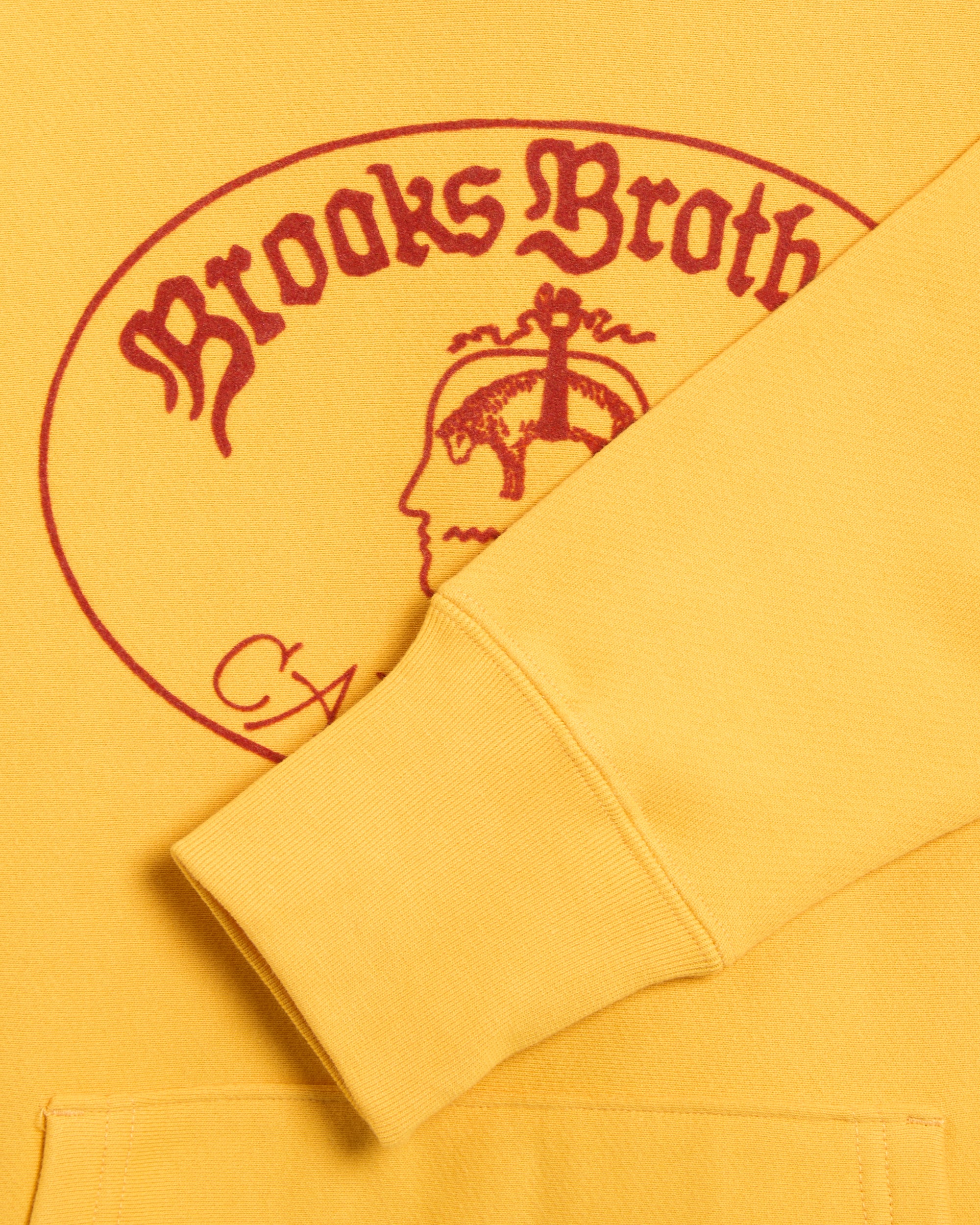 Sweatshirts Brain Dead x Brooks Brothers Logo Men's Hoodie - BDP25T090044-YLW